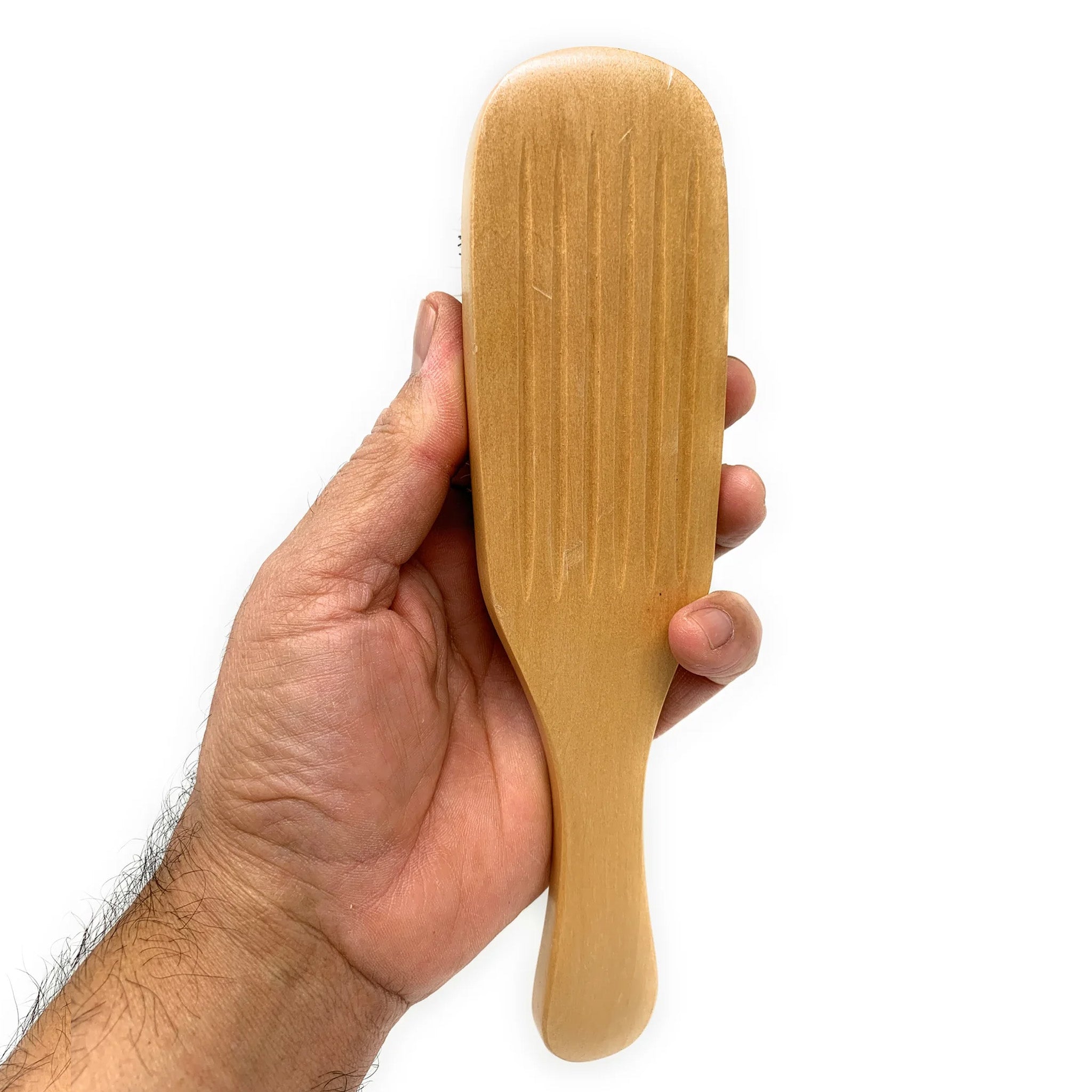 Scalpmaster Club Hair Brush for Waves & Curls - Curved Oval Palm Brush with Boar Bristles & Natural Wood - Perfect for Styling, Detangling & Smoothing Hair at Home or Salon