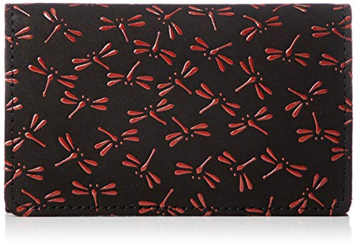 Black Deerskin x Red Lacquer Dragonfly Pattern 2501-21-008