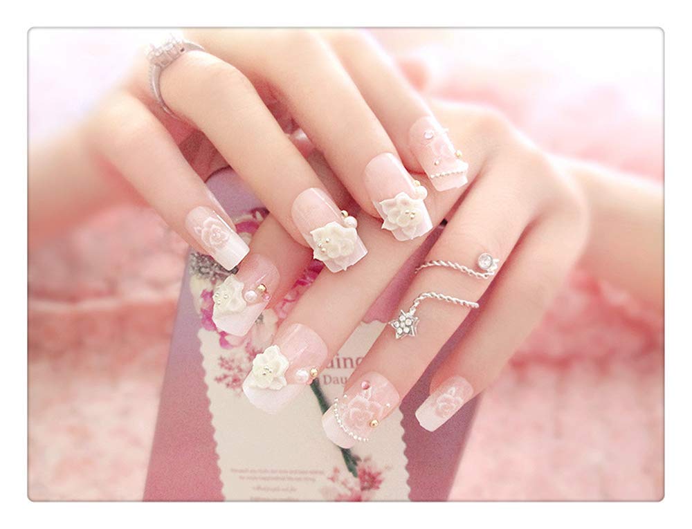 Long-Lasting Fake Nails Set - Anti-Nail Break Korean Style Nail Art Patches for Wedding, Bridal & Special Occasions | Durable Press-On Nails for Daily Wear & Party Events