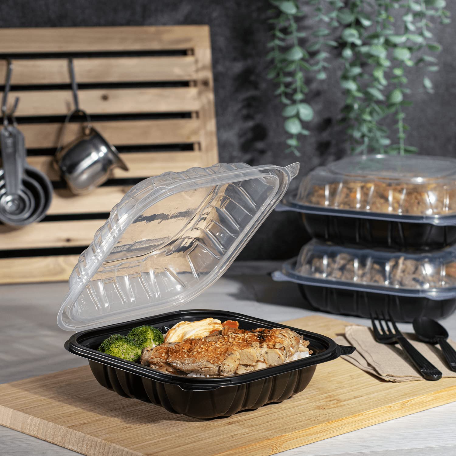 Premium PP Hinged Food Storage Containers - 8