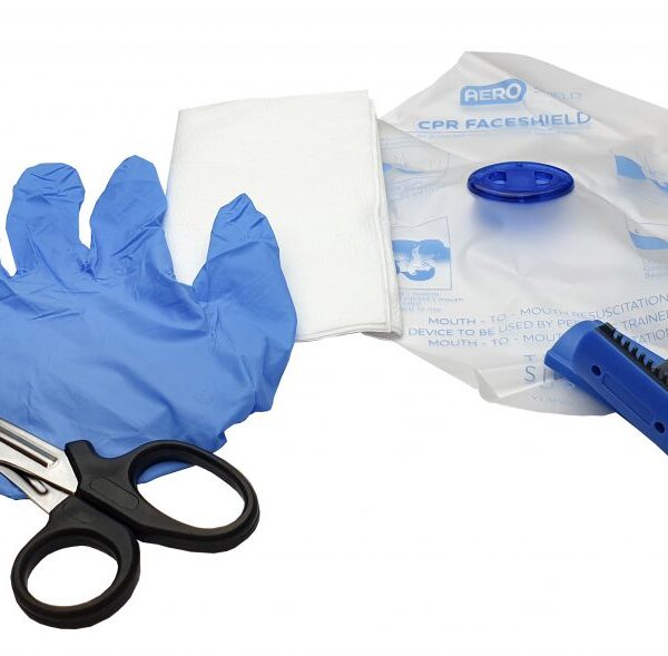 CARDIACT AED Basic Prep Kit 12.5 x 20.5cm - Emergency Medical Supplies for CPR & First Aid - Perfect for Home, Office & Public Safety Use