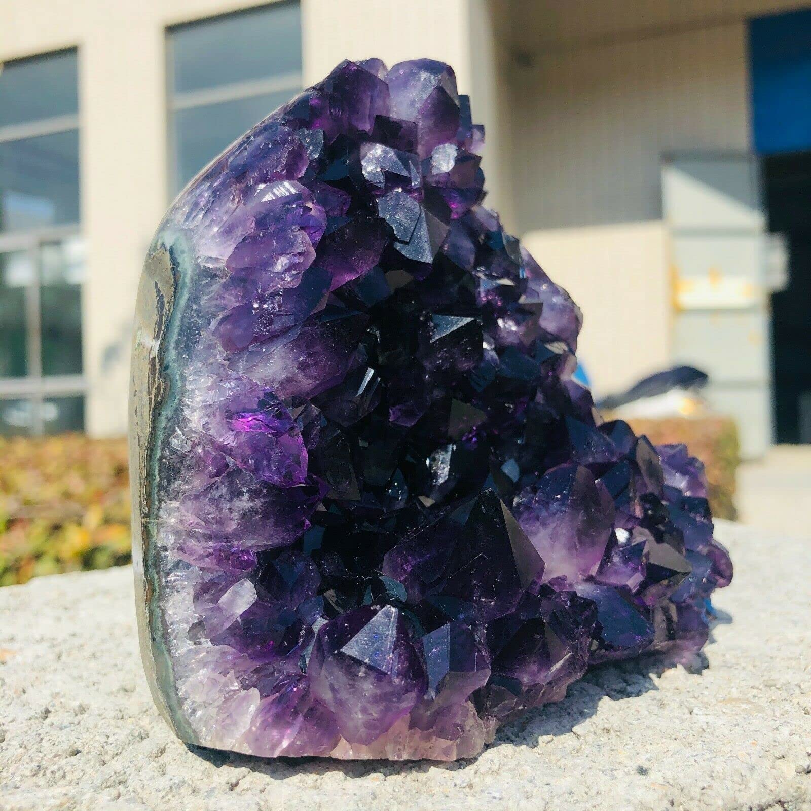 1.93LB Natural Uruguayan Amethyst Crystal Cluster - Healing Stone for Reiki Energy, Meditation & Spiritual Growth | Home Decor, Gift Idea & Collection Display