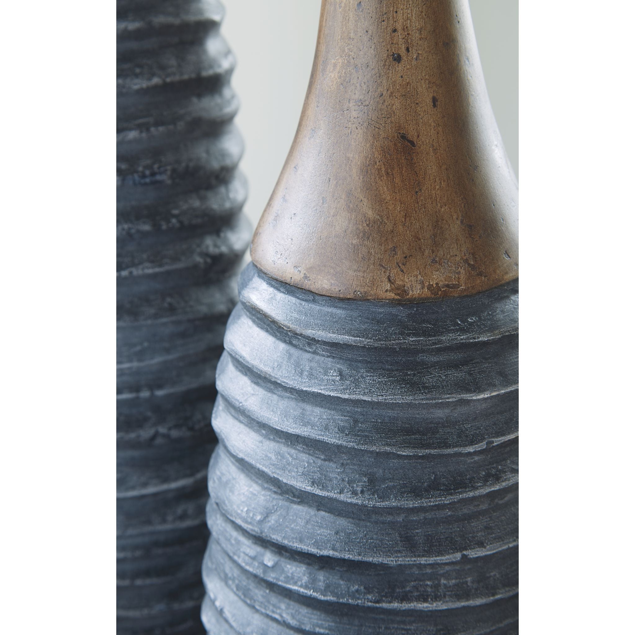Blayze Decorative Vase Set of 2 - Modern Ceramic Flower Vases for Home Decor, Wedding Centerpieces & Office Desk Decorations