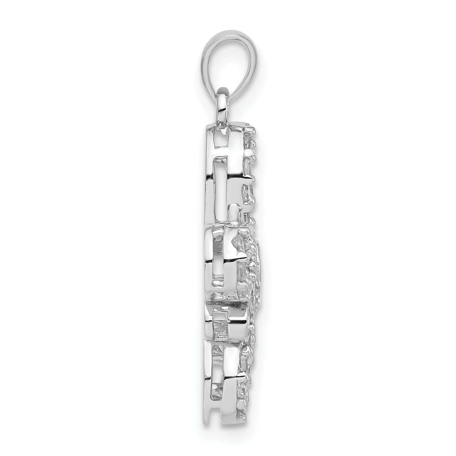 Sterling Silver Cubic Zirconia Butterfly Charm Pendant - Elegant Jewelry Gift for Women, Perfect for Necklaces, Bracelets & Special Occasions