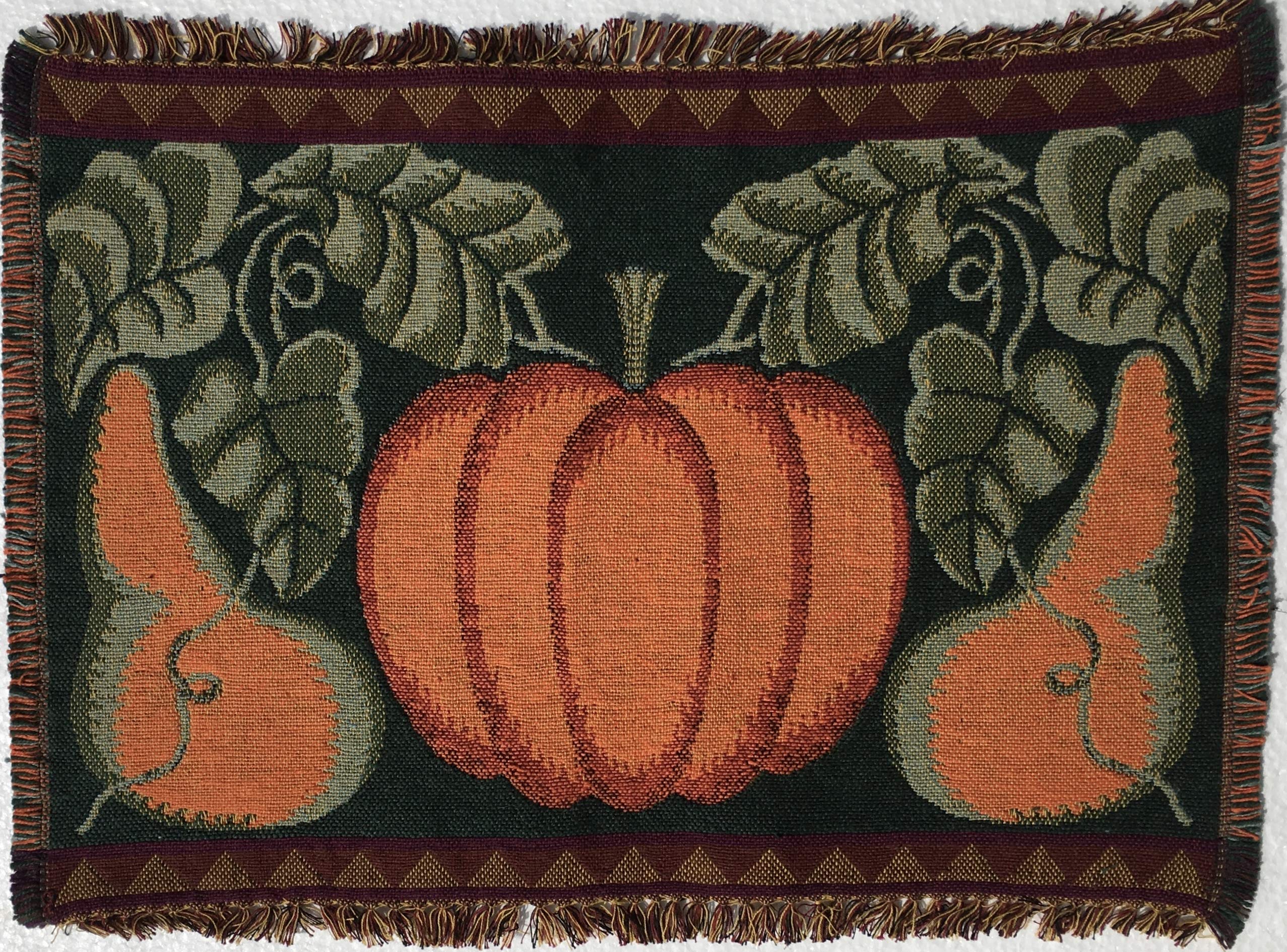 Pumpkin and Gourd Placemats Set of 4 - Fall Table Decor for Thanksgiving, Autumn Dinner Party & Seasonal Home Decor