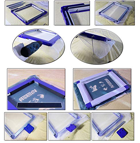 12x16 Inch Silk Screen Printing Frame - TECHTONGDA Glue-Free Mesh Stretching Screen for DIY T-Shirt Printing & Art Projects