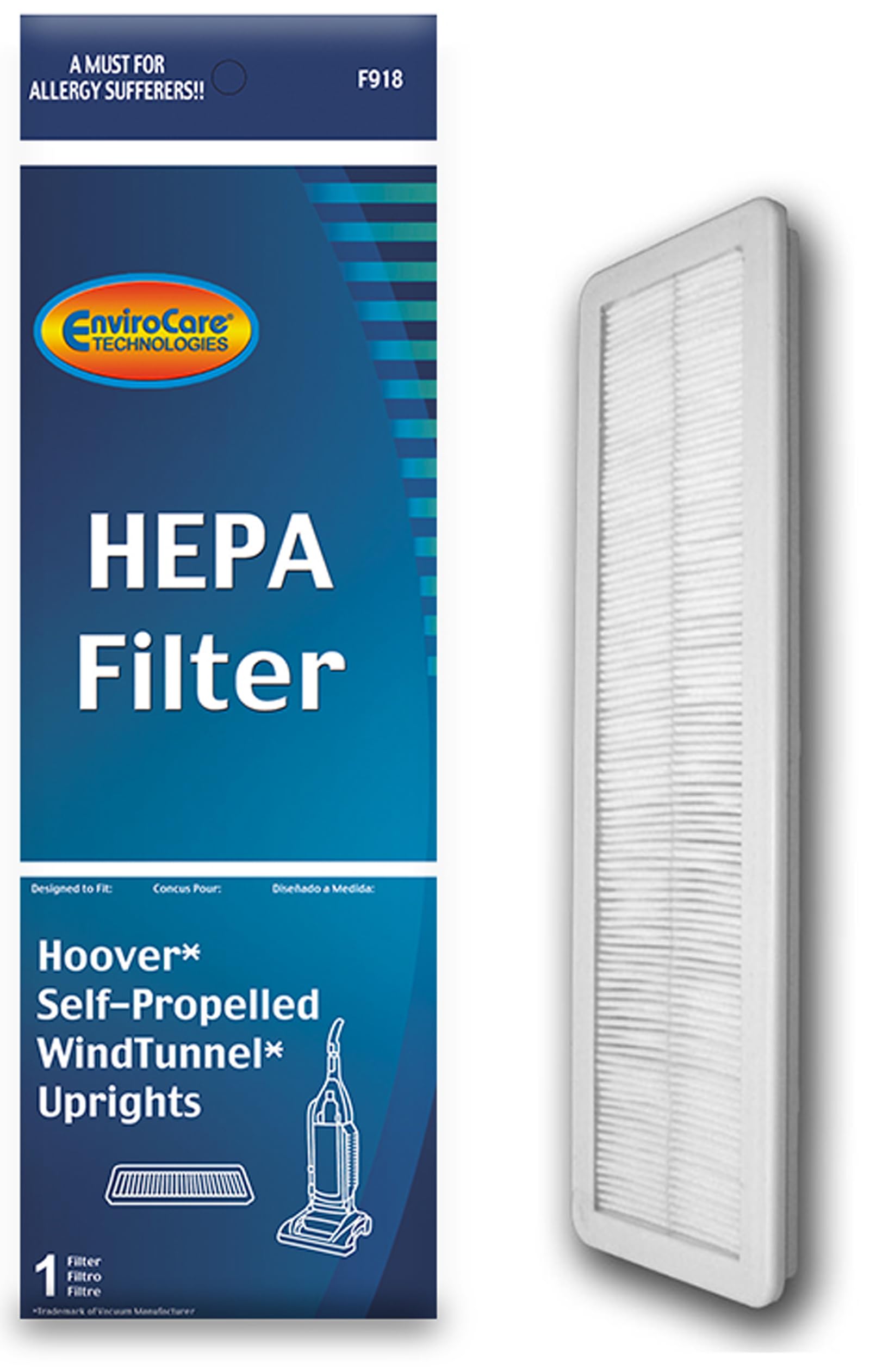 EnviroCare Premium HEPA Vacuum Cleaner Filter Replacement for Hoover Windtunnel Self-Propelled Uprights - High Efficiency Air Filtration for Dust, Allergens & Pet Hair - Perfect for Homes with Pets, Allergies or Asthma Sufferers