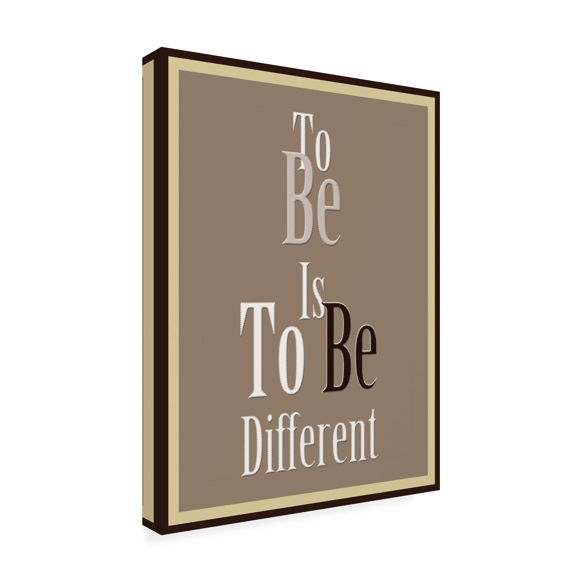 Trademark Fine Art 'To Be Word Art' Canvas Wall Decor by Richard Homawoo - Inspirational Home & Office Artwork for Living Room, Bedroom or Gift