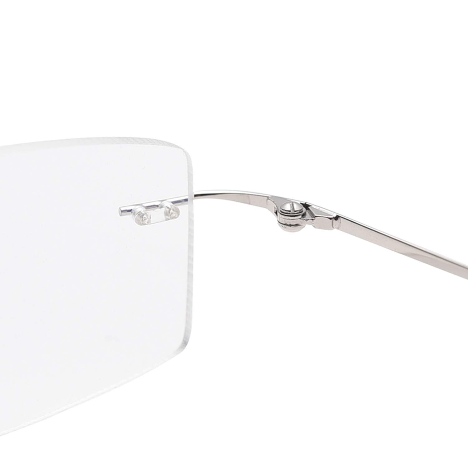 Titanium Alloy Rimless Bifocal Reading Glasses +1.50 Strength - Lightweight Flexible Readers for Men & Women - Perfect for Reading, Computer Work, and Close-up Tasks