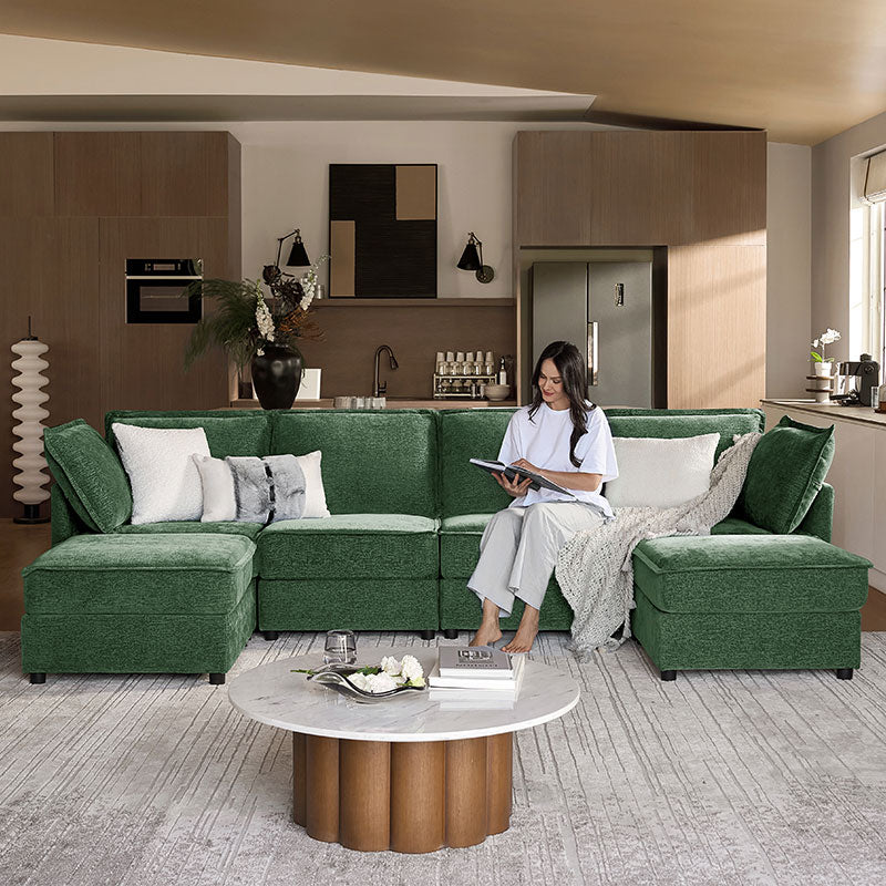 Harmetrix Oversized Soft Sectional Couch with Storage | Modern L-Shaped Sofa Bed with Hidden Compartment | Perfect for Living Room, Family Room & Small Spaces
