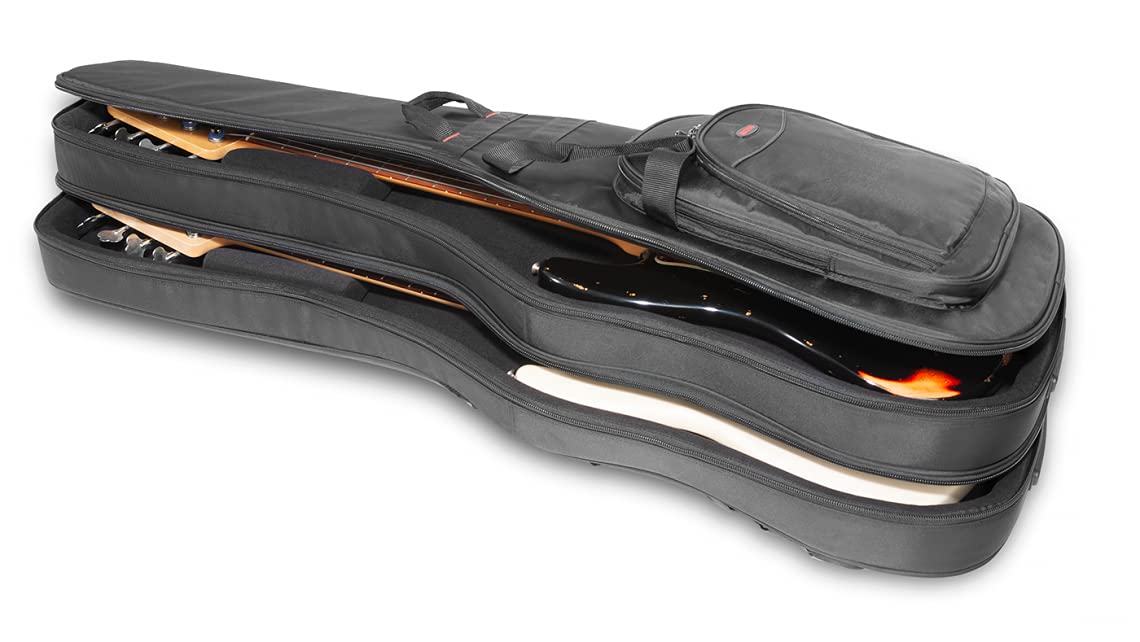 Premium Dual Electric Bass Gig Bag - Heavy Duty Padded Protection for Travel & Storage - Perfect for Musicians, Bands & Live Performances