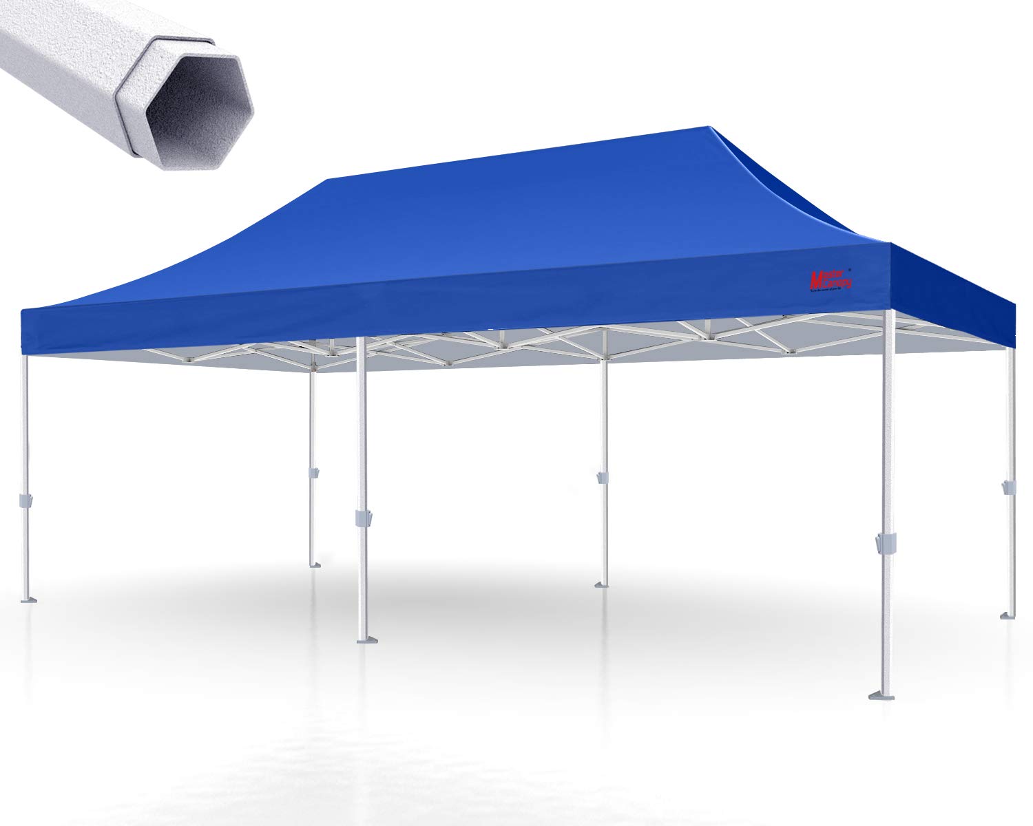 MASTERCANOPY Premium Heavy Duty 10x20 Pop Up Commercial Instant Canopy Tent - Waterproof & UV Protection (Blue) - Perfect for Outdoor Events, Farmers Markets, Beach Parties & Camping