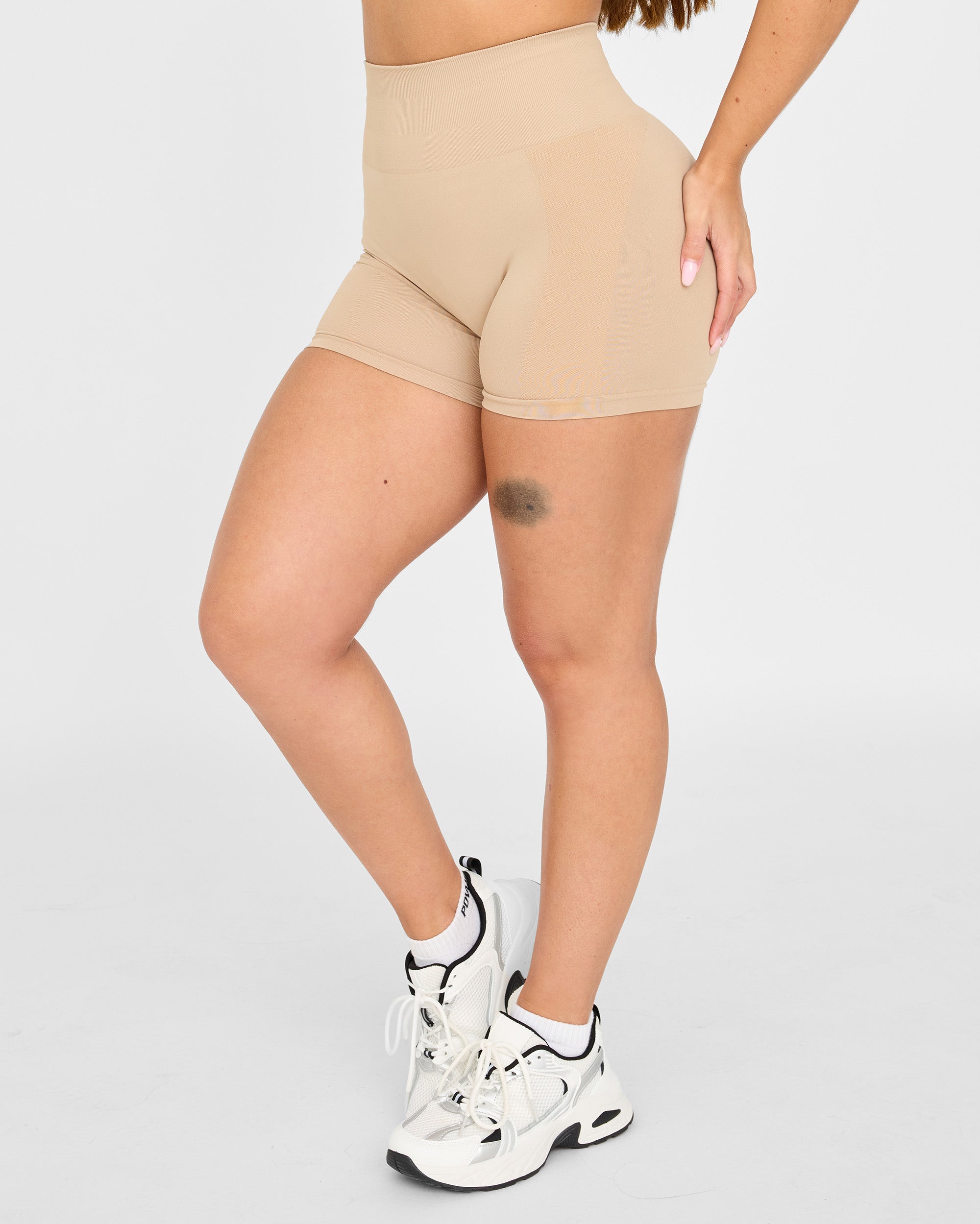 Evolve Seamless Shorts for Women - High Waist Yoga Running Gym Workout Shorts - Comfortable Stretchy Athletic Shorts for Fitness, Lounge & Everyday Wear
