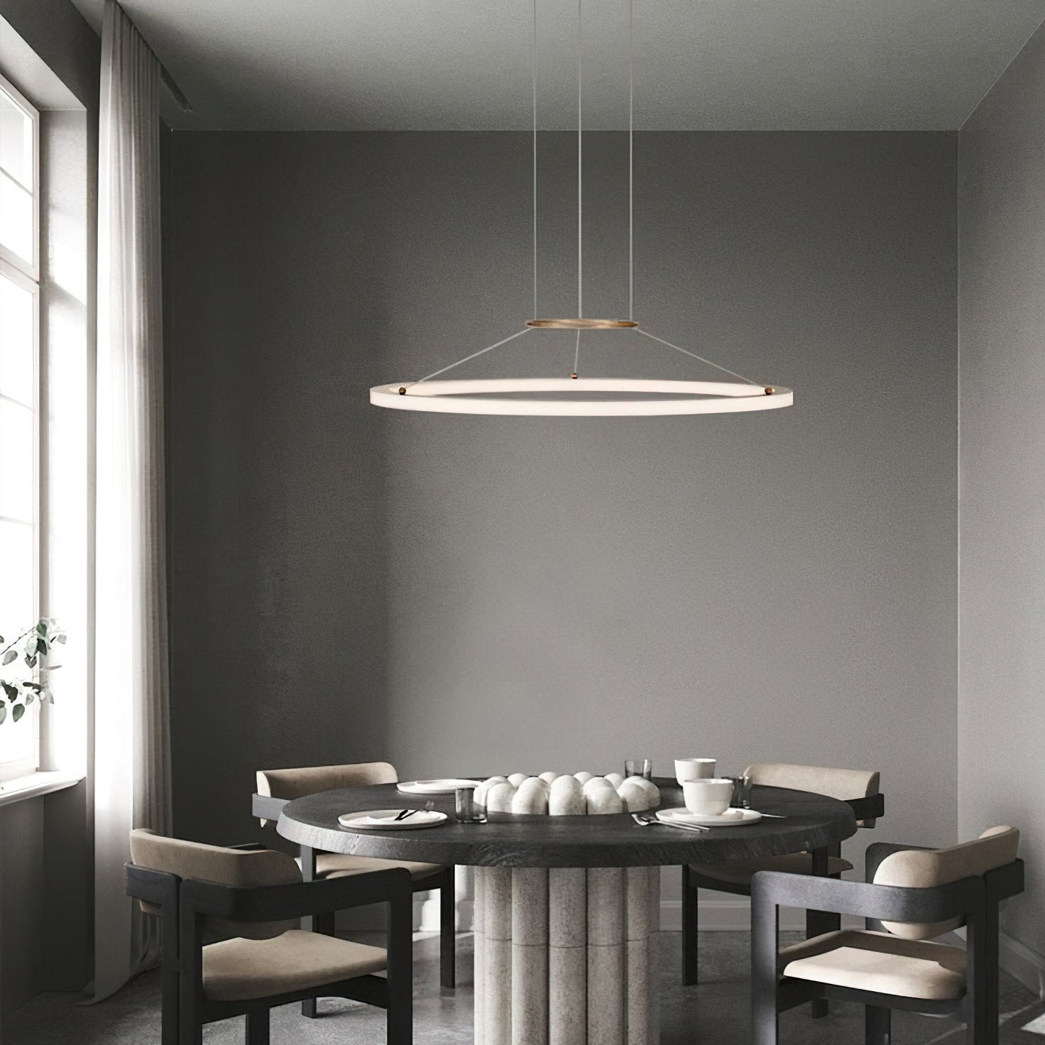 Star Rail Suspension Pendant Lamp - Modern Industrial Ceiling Light Fixture for Kitchen, Dining Room & Bedroom | Adjustable Hanging Chandelier with Vintage Edison Bulbs