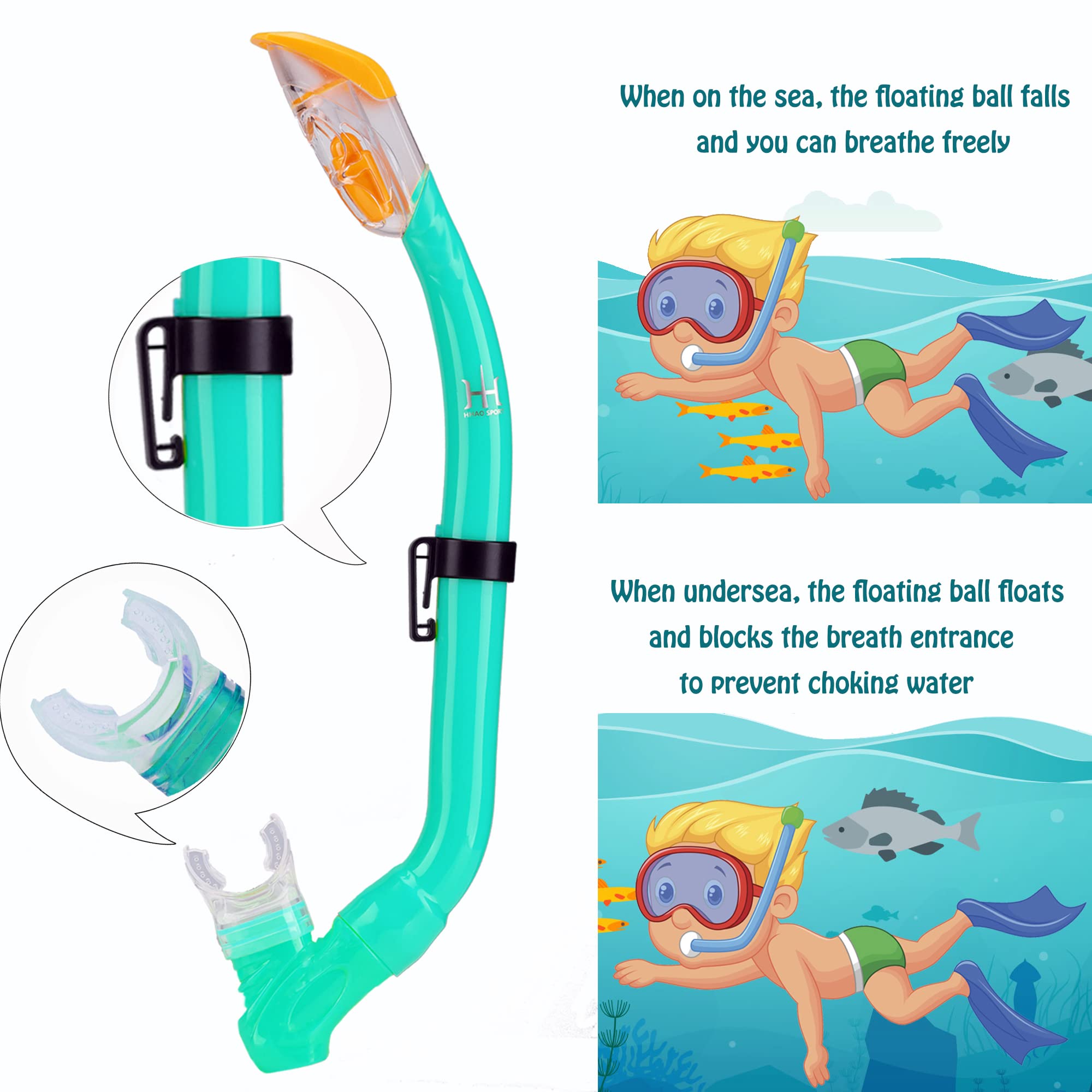 **Kids Snorkel Set - Adjustable Diving Mask, Snorkel & Swim Fins with Anti-Fog & Anti-Leak Design - Complete Snorkeling Gear for Swimming & Diving - Perfect for Beach Vacations & Pool Adventures**