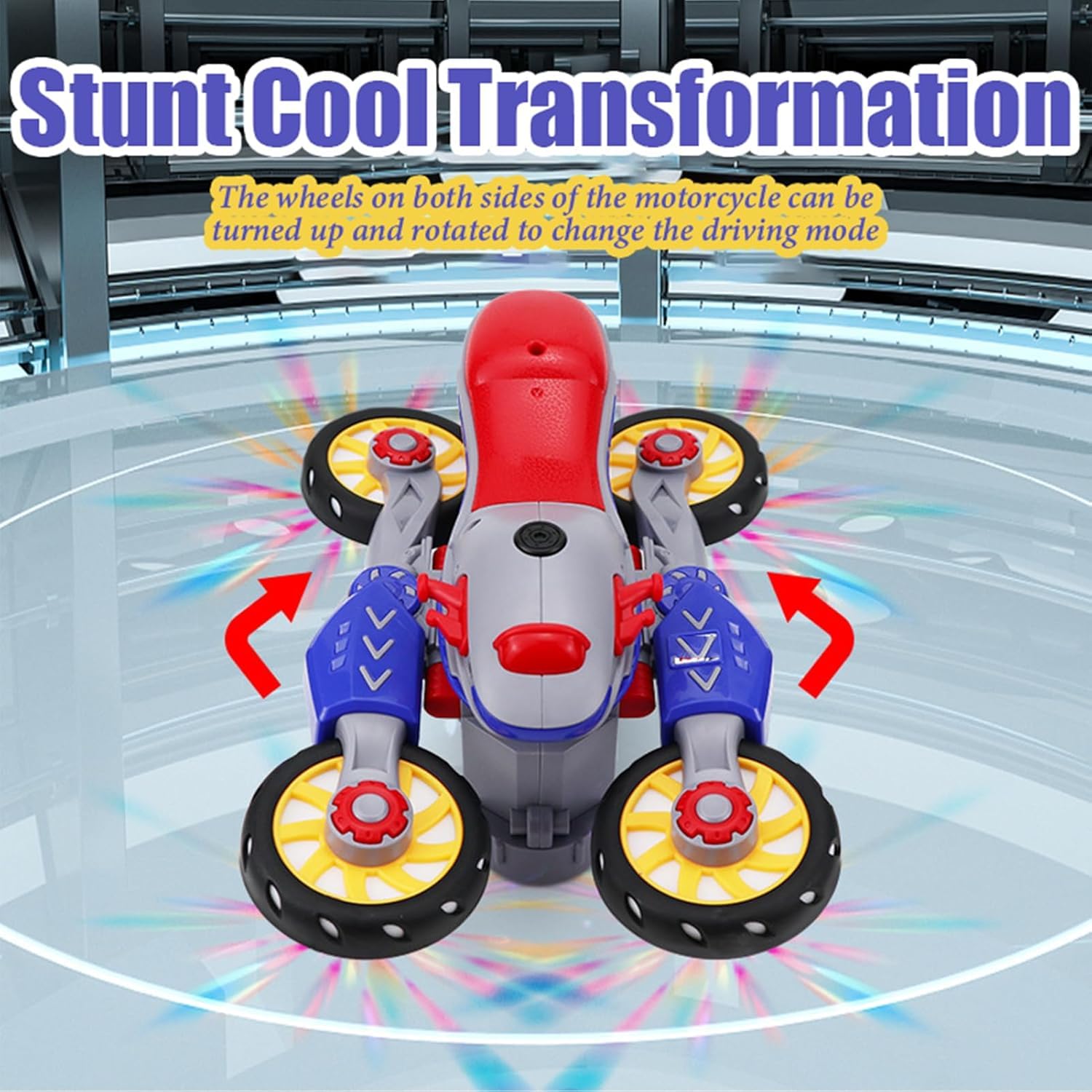 2025 Electric Deformation Motorcycle Toy - 360° Rotation Stunt Bike for Kids | Playtime & Outdoor Fun