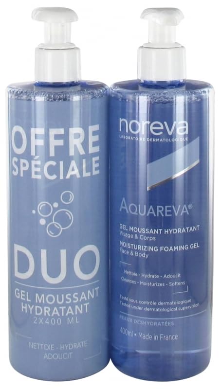 Hydrating Foaming Face Wash Gel - 2 Pack (400ml Each) | Gentle Cleansing for Dry & Sensitive Skin | Perfect for Daily Skincare Routine & Travel