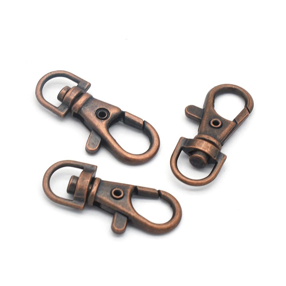 9mm Copper Swivel Clasp Lobster Claw Hook - 10PCS for Keys, Lanyards & DIY Crafts
