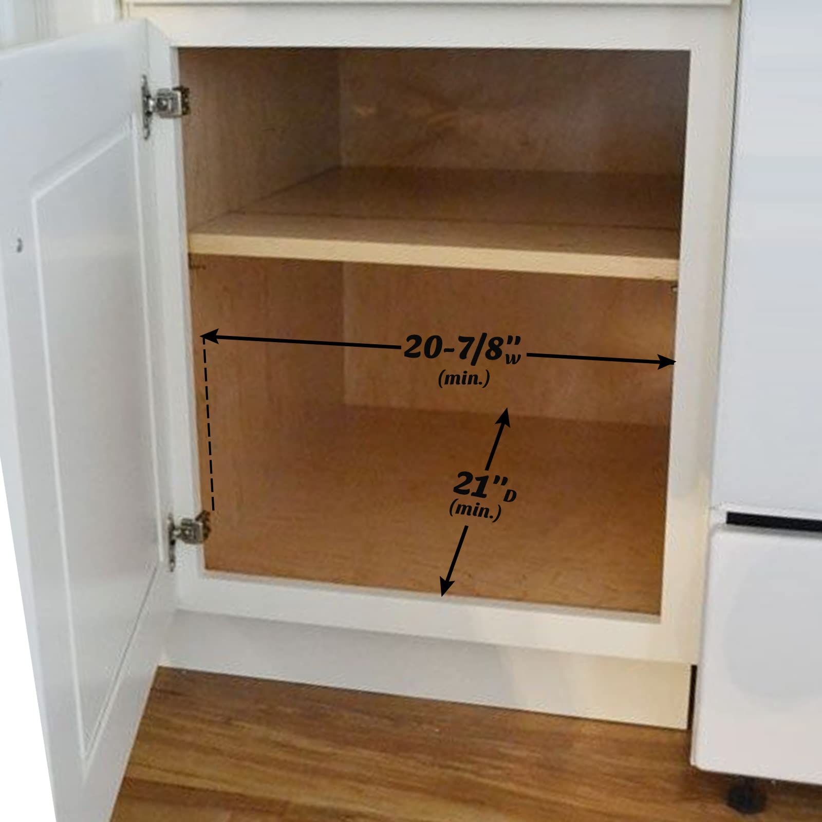 Bamboo Pull Out Cabinet Organizer with Dividers - 20.5