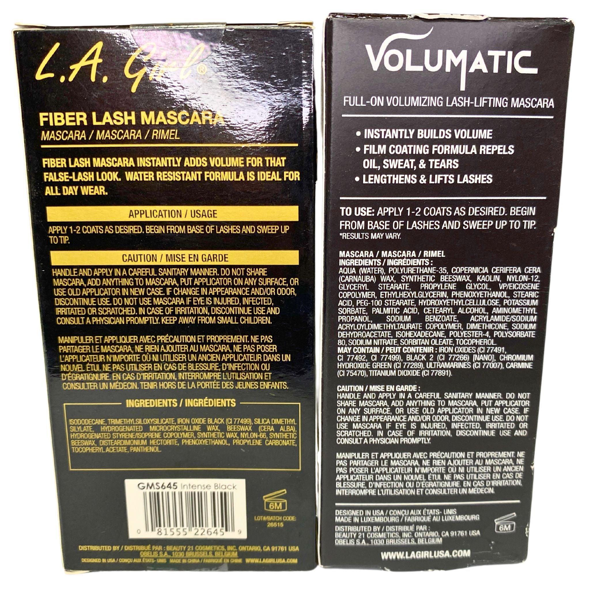 LA Girl Volumatic & Fiber Mascara - 52 Piece Bulk Set for Dramatic Lashes | Waterproof & Lengthening Mascara for Day & Night Makeup Looks