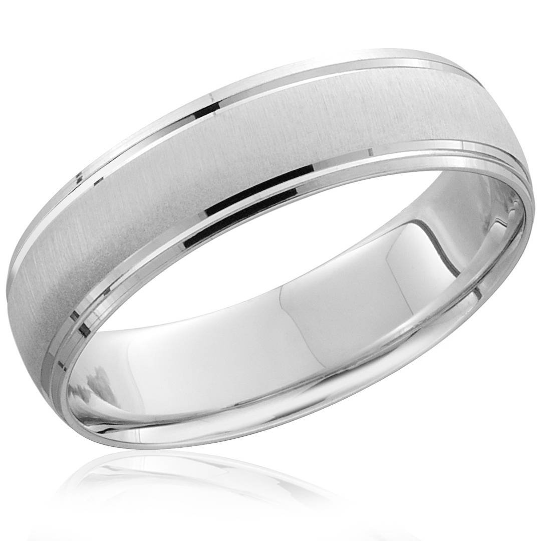 950 Platinum 6mm Brushed Wedding Band Ring for Men - Classic Comfort Fit Wedding Ring for Grooms, Engagements & Anniversaries - Perfect for Everyday Wear & Special Occasions