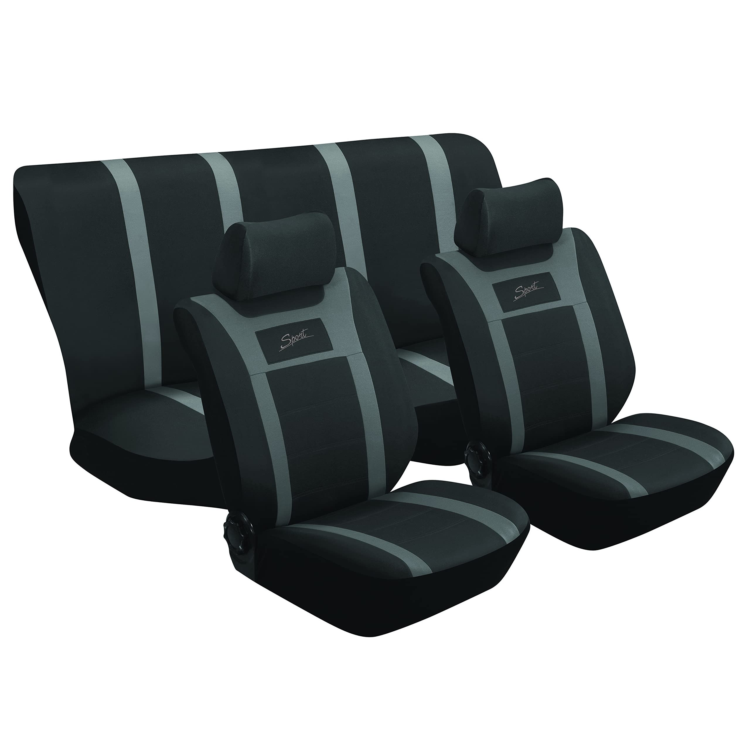 STINGRAY Car Seat Cover Set - Universal Front & Bench Seat Protectors (6-Piece) - Waterproof & Non-Slip for SUVs, Trucks & Sedans - Perfect for Pets, Kids & Daily Commute
