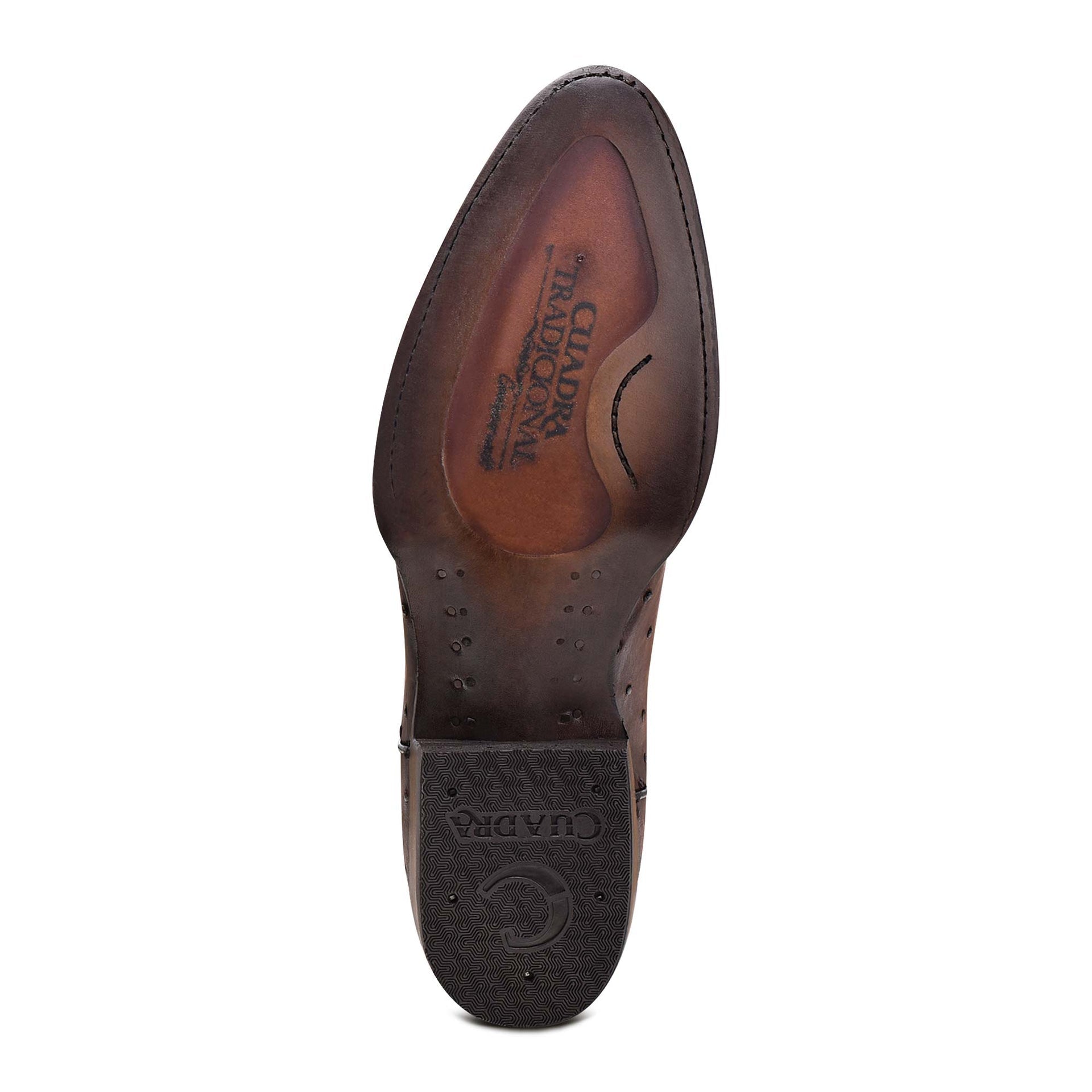 2C1NA1 Men's Brown Cowboy Boots - Genuine Ostrich Leather Western Dress Boots for Rodeo, Country Dancing & Casual Wear