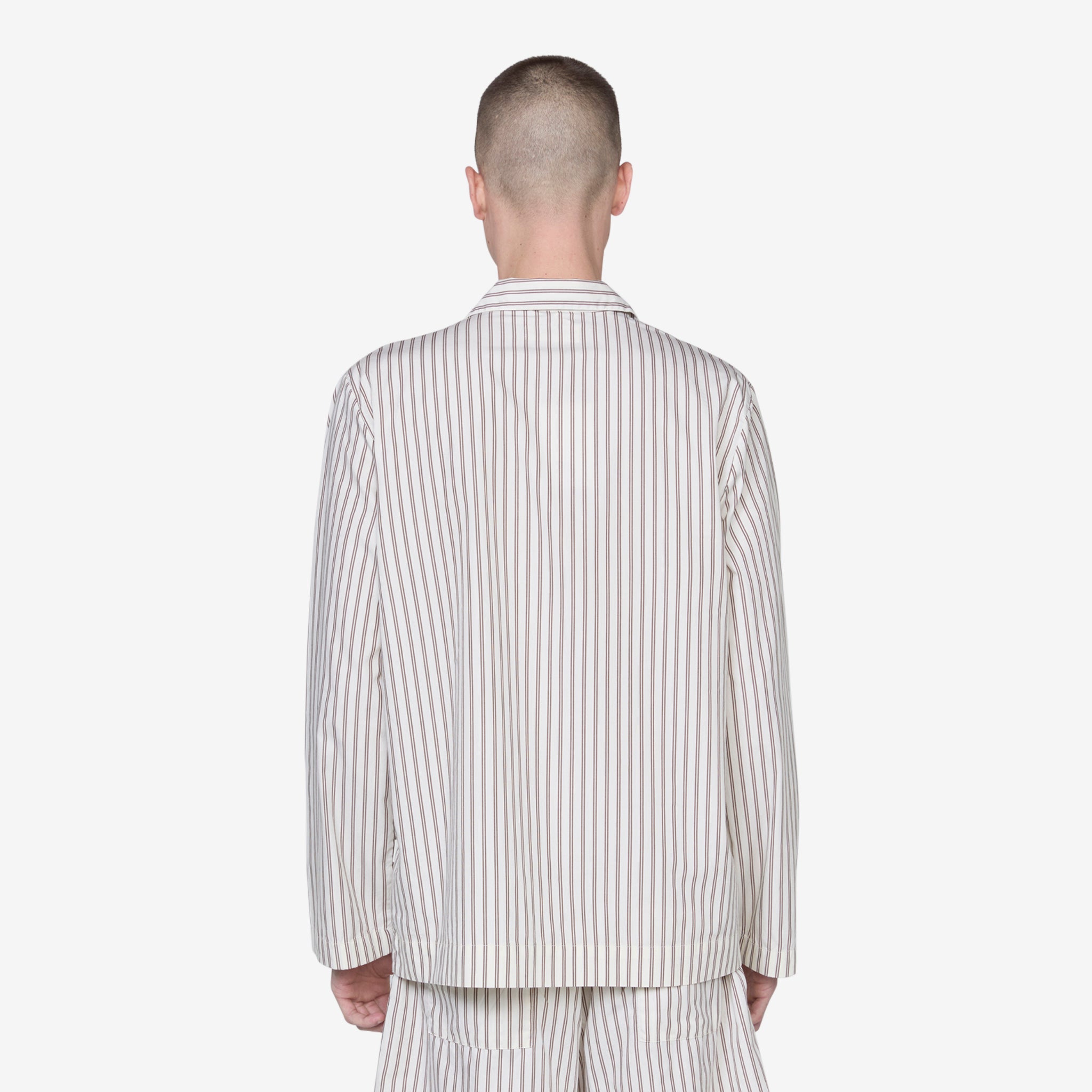 Premium Cotton Poplin Pajama Shirt - Hopper Stripes Design for Men & Women | Comfortable Sleepwear for Home, Travel & Lounge