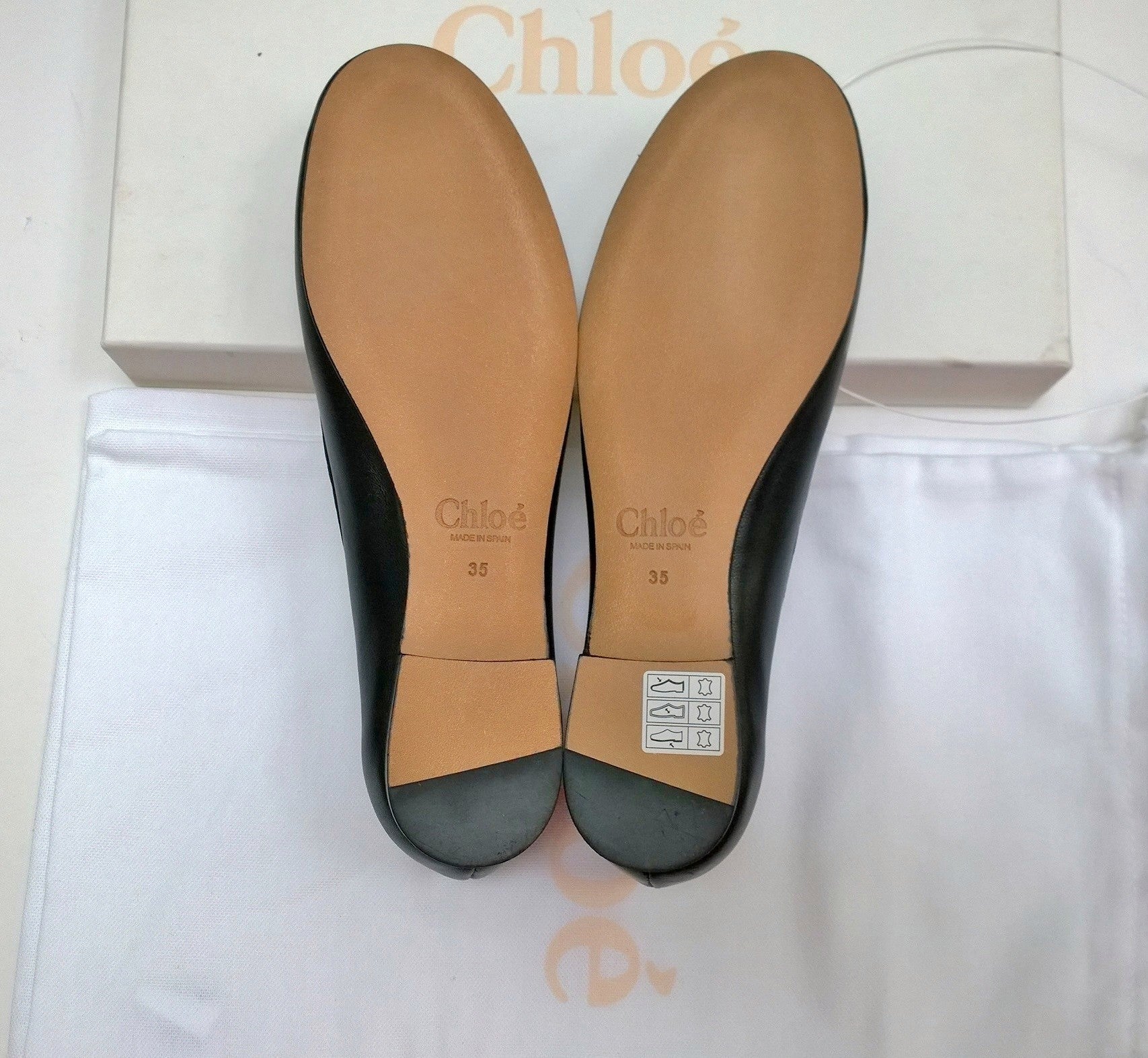 Chloé Marcie Black Leather Flats with Gold Hardware - Women's Fashion Ballet Flats for Work, Travel & Everyday Wear