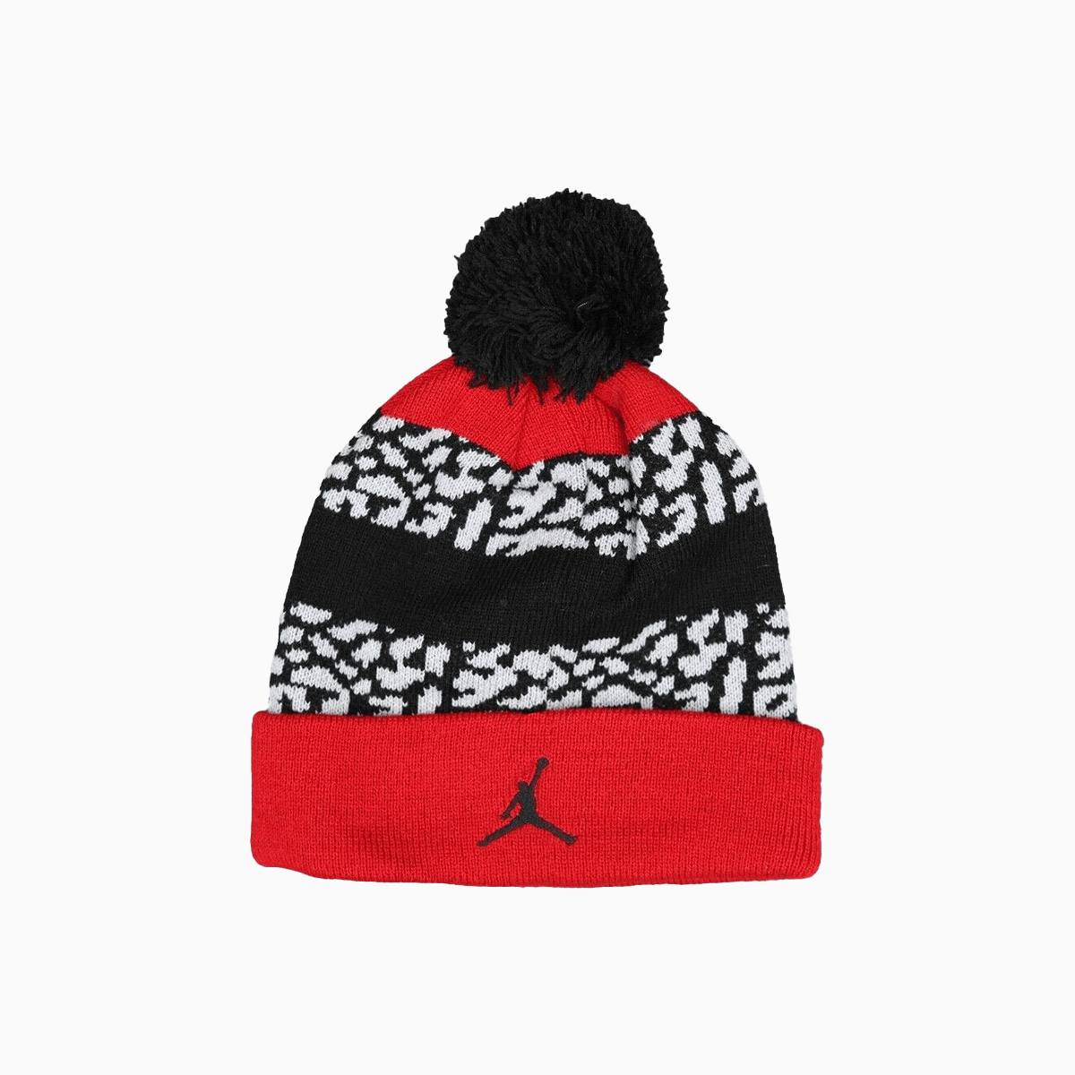 Jordan Jumpman Striped Beanie Hat - Winter Knit Skull Cap for Men & Women - Unisex NBA Basketball Fan Gear for Cold Weather & Outdoor Sports