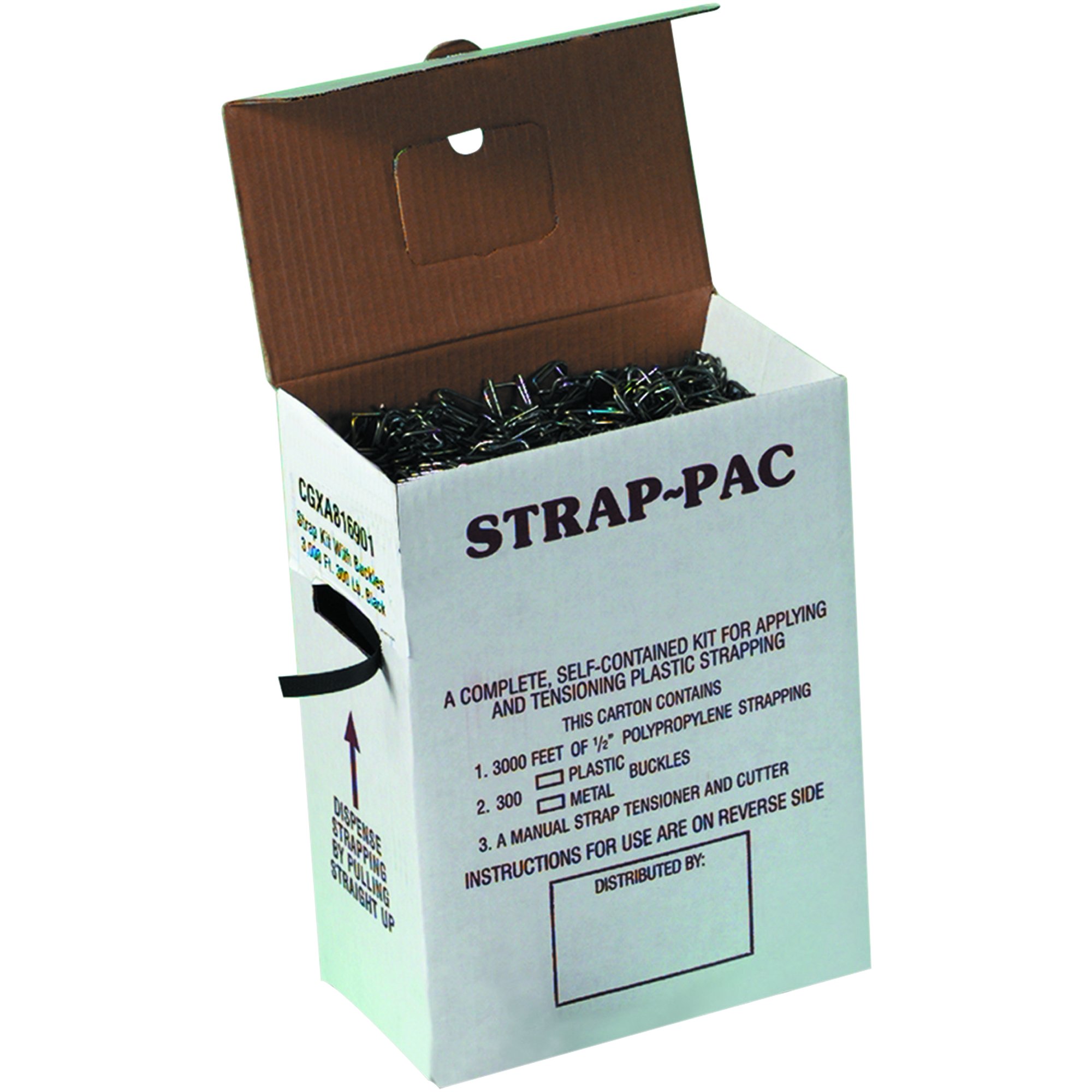 BOX USA BPPSKIT 3,000' General-Purpose Poly Strapping Kit for Shipping, Packaging & Securing Loads | Heavy-Duty Plastic Strapping Solution for Industrial, Warehouse & Logistics Use