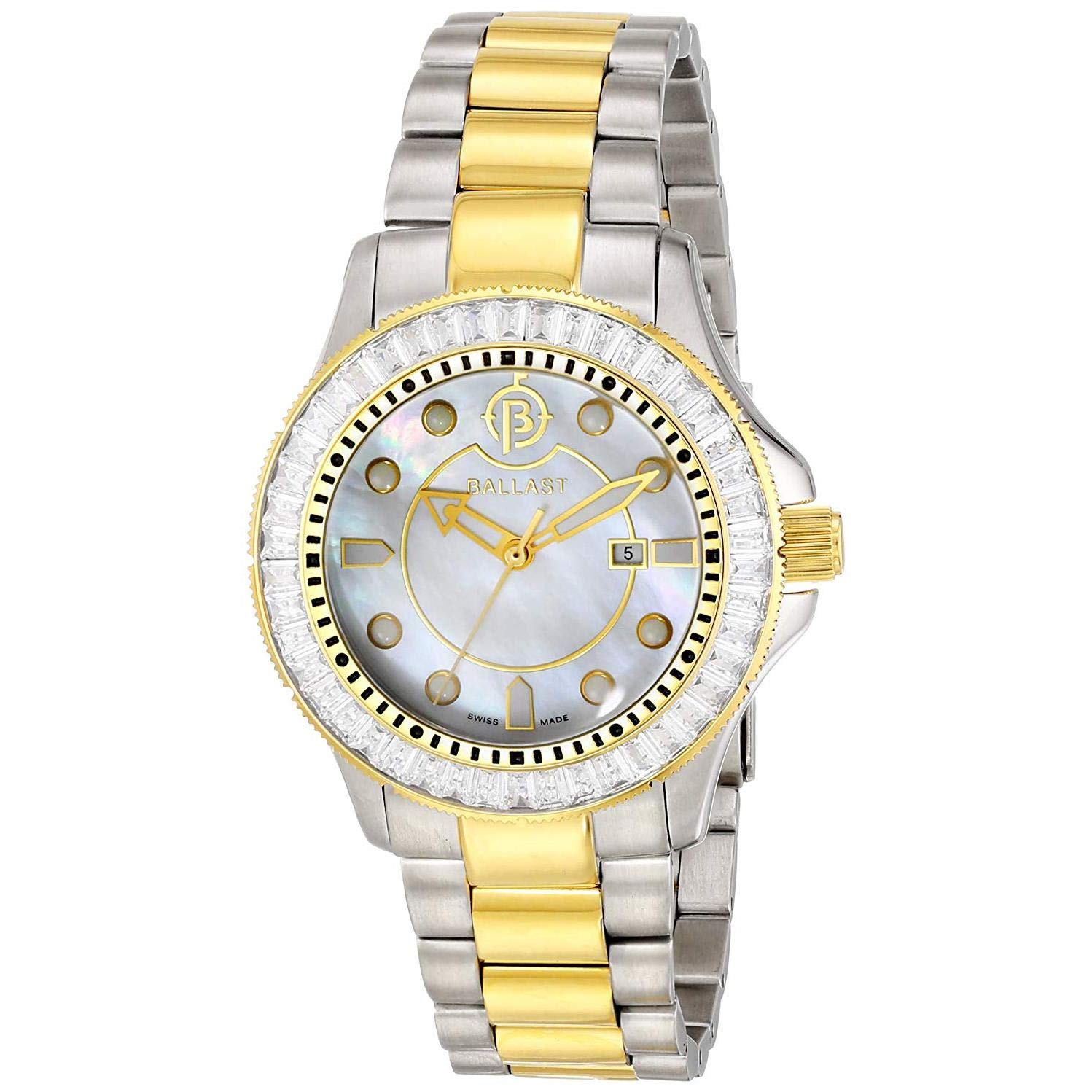 Ballast Vanguard Women's Watch BL-5101-55 - Elegant Stainless Steel Analog Watch with Date Window - Perfect for Business, Office Wear & Everyday Fashion Accessories