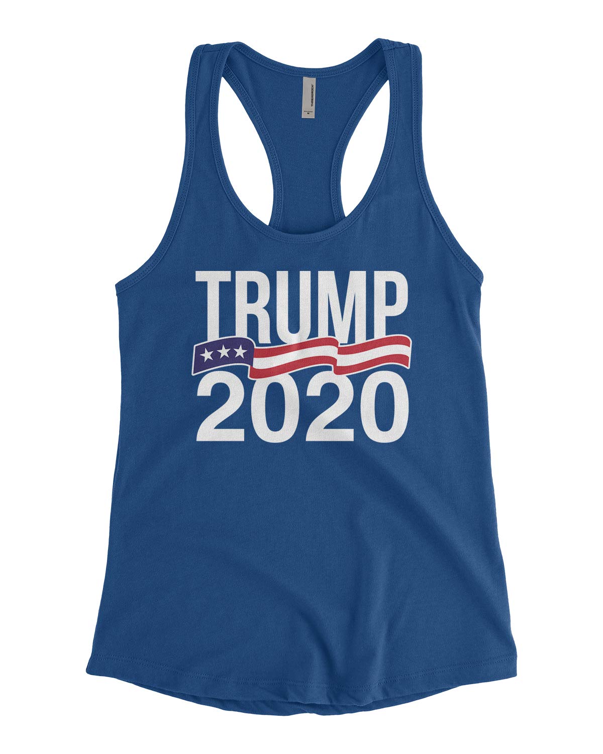 Threadrock Women's Trump 2020 Racerback Tank Top - Patriotic Sleeveless Shirt for Political Supporters, Campaign Events & Fourth of July Celebrations