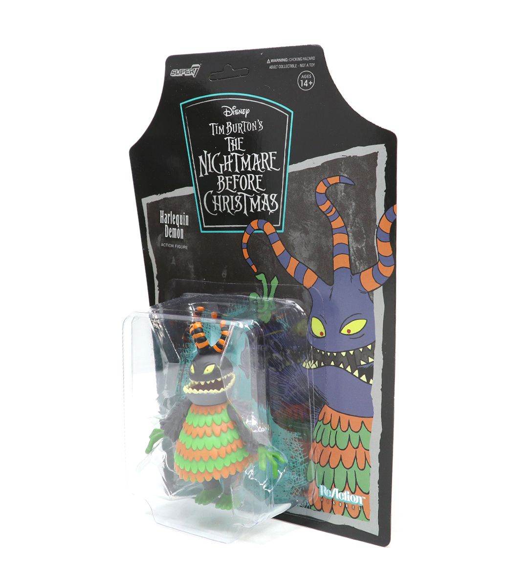 Demon Arlequin Tim Burton's The Nightmare Before Christmas ReAction Figure - Collectible Movie Character Toy for Halloween & Christmas Decorations