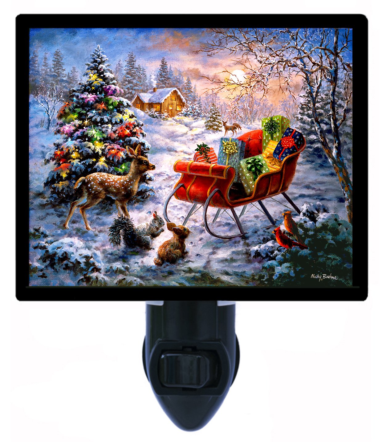 Christmas Night Light - Tis The Night Before Christmas LED Decor for Holiday Home, Bedroom, Nursery | Perfect for Christmas Eve, Gift Giving & Festive Atmosphere