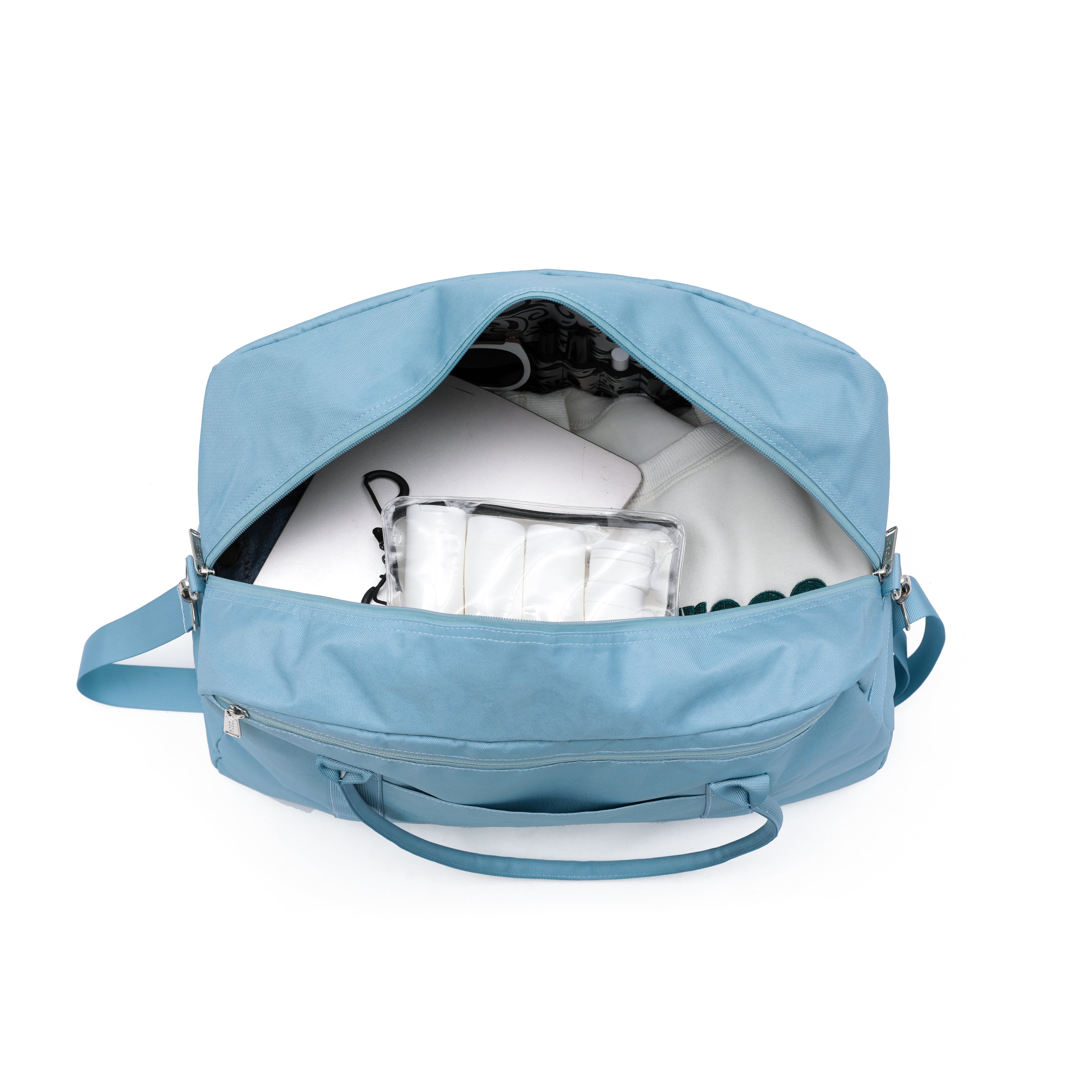 Tosca TCA935 Cabin Tote Bag - Waterproof Travel Carry-On Duffel with Spacious Interior | Perfect for Airplane, Cruise & Weekend Getaways (Ocean Blue)