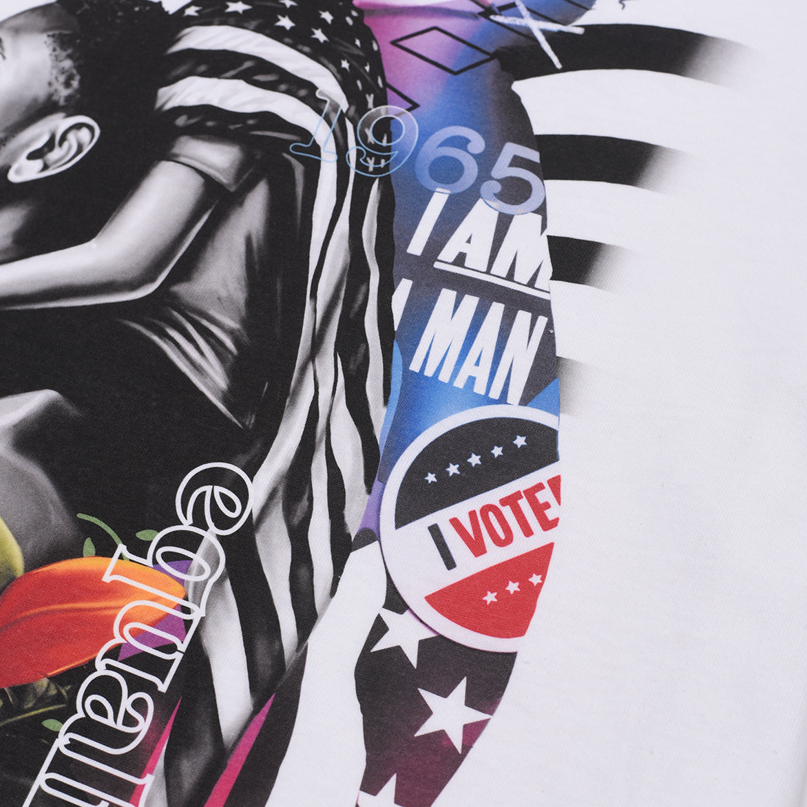 Chuck Styles Vote Our Future Mural Graphic Tee - White | Vintage Political Statement T-Shirt for Men & Women | Perfect for Protests, Rallies & Casual Streetwear