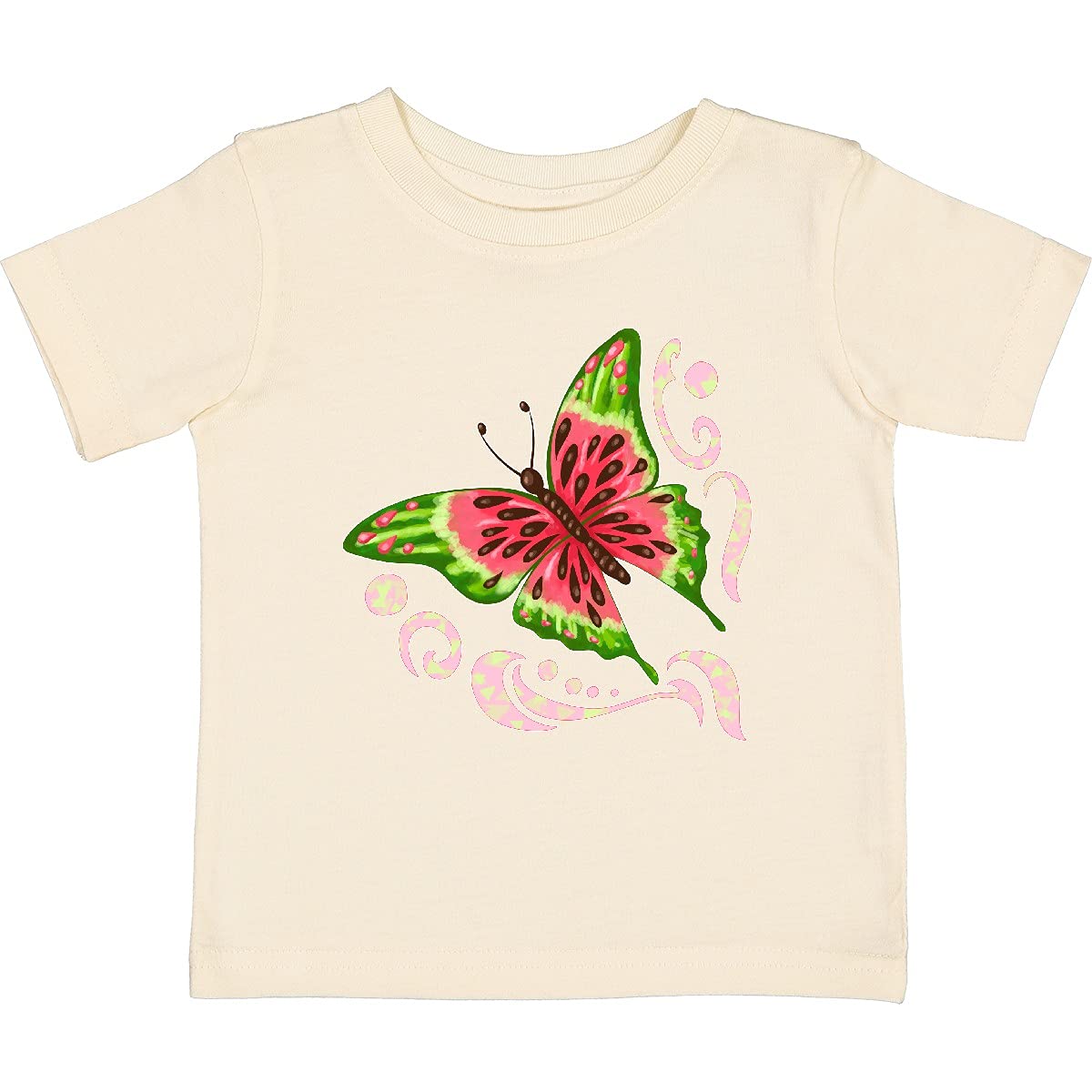 Inktastic Watermelon Butterfly Baby T-Shirt - Cute Summer Outfit for Boys & Girls - Perfect for Beach, Pool Party & Family Photos