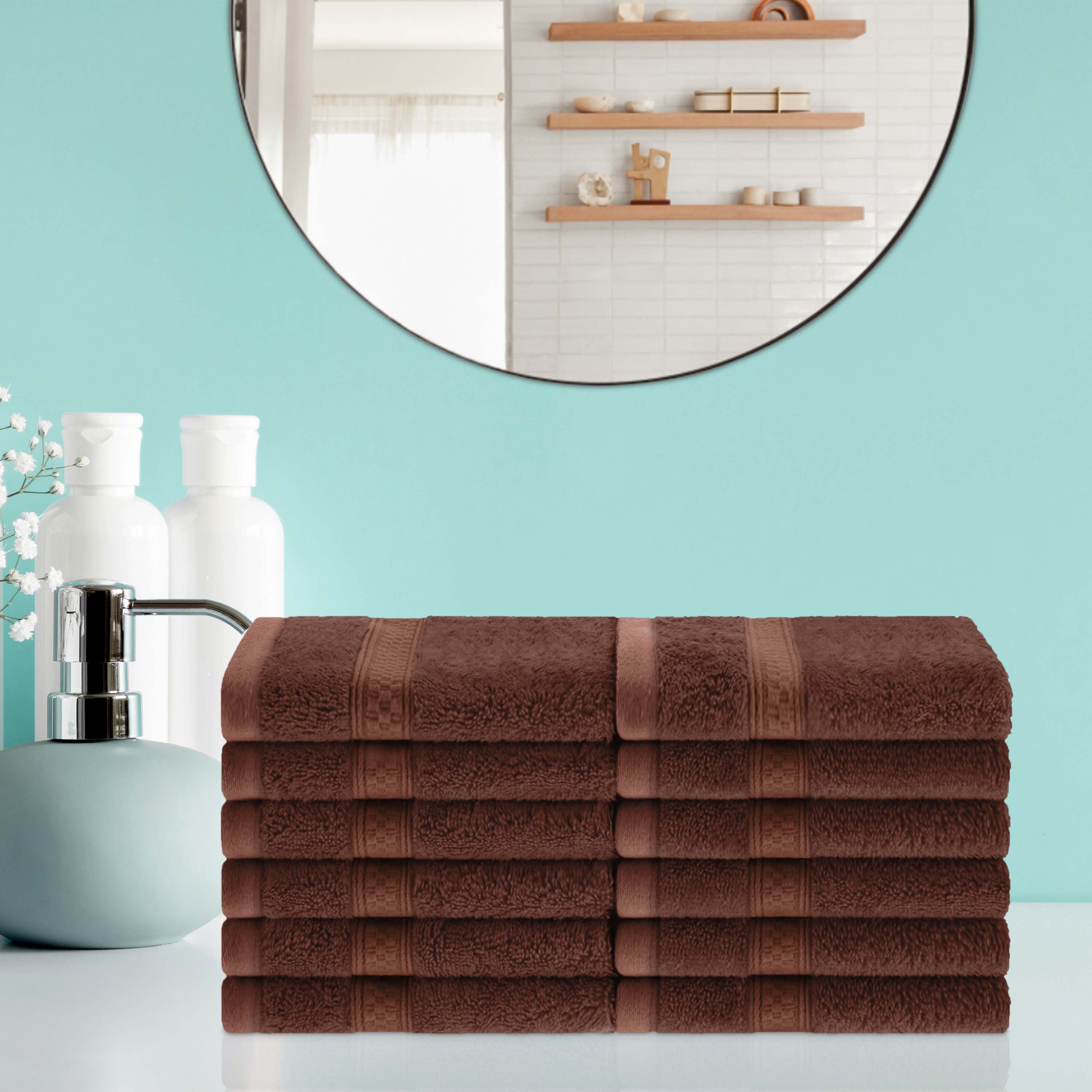12-Piece Bamboo Rayon Blend Face Towel Set | Soft & Absorbent | Perfect for Spa, Gym & Travel