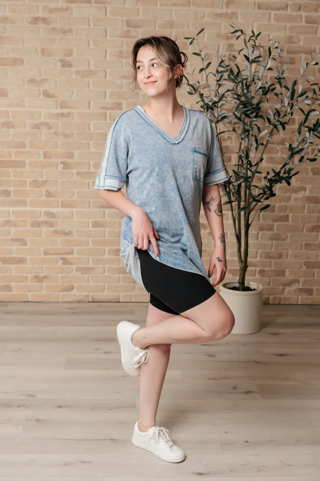 Stylish Denim Mini Dress with Mineral Wash - Perfect for Casual Outings, Dates & Summer Fashion