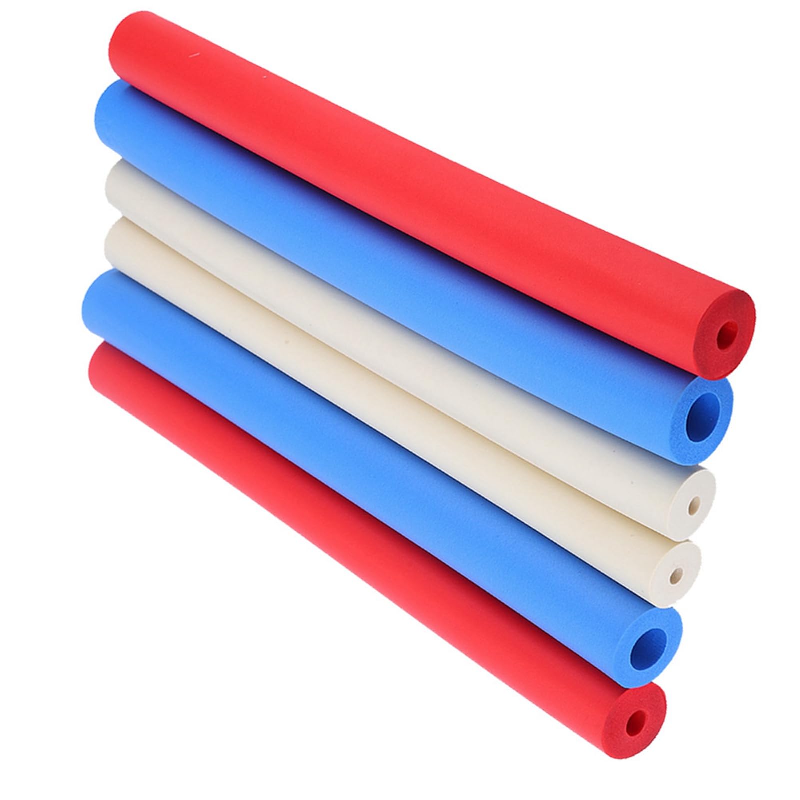 6Pcs Foam Pool Noodle Handle Sleeves - Bulk Round Tubing Grips for Swimming, Water Aerobics & Pool Safety (10 Grip Aids) - Multipack Durable Covers for Kids & Adults