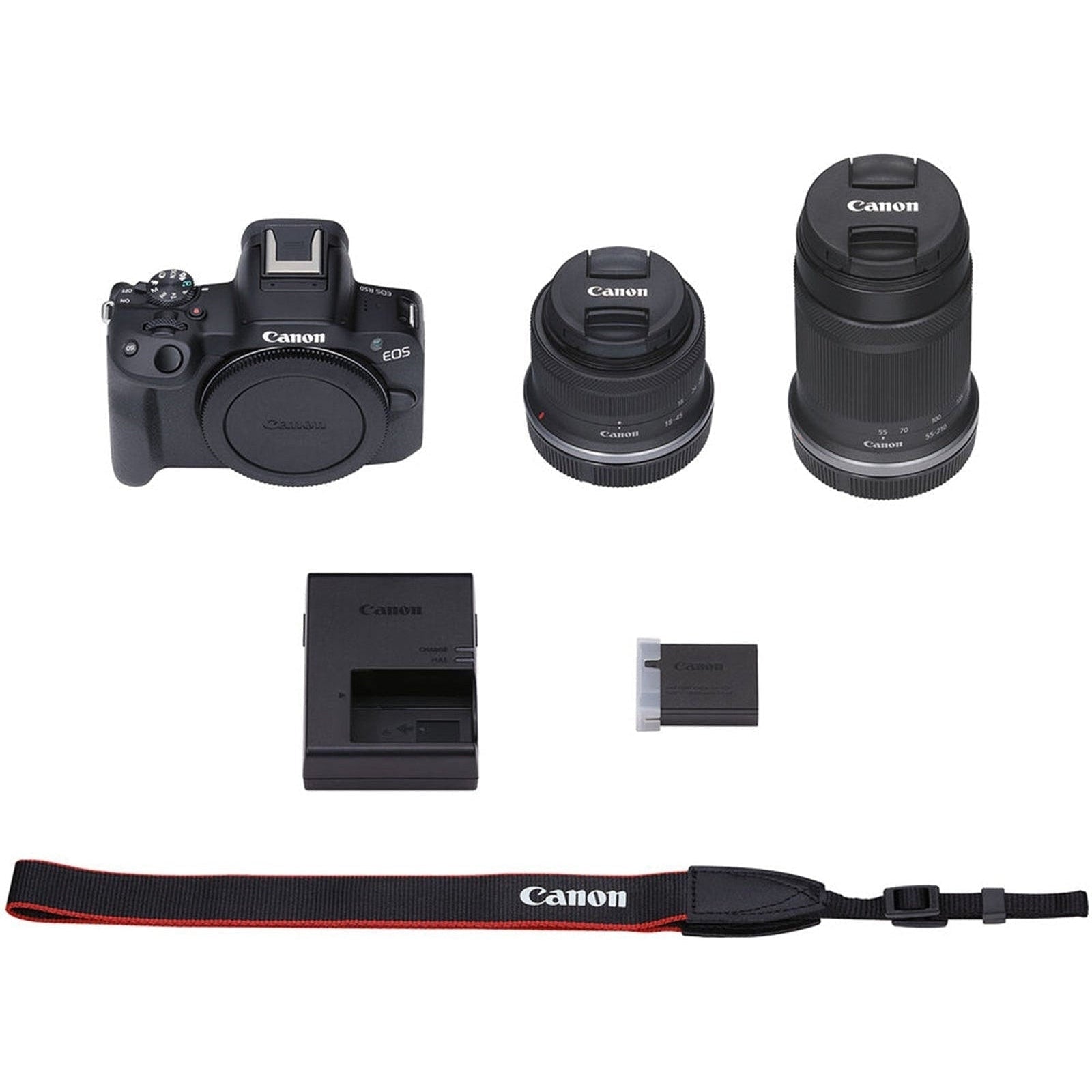 Canon EOS R50 Mirrorless Camera with 18-45mm & 55-210mm Lens Kit - Perfect for Travel, Vlogging & Photography Enthusiasts