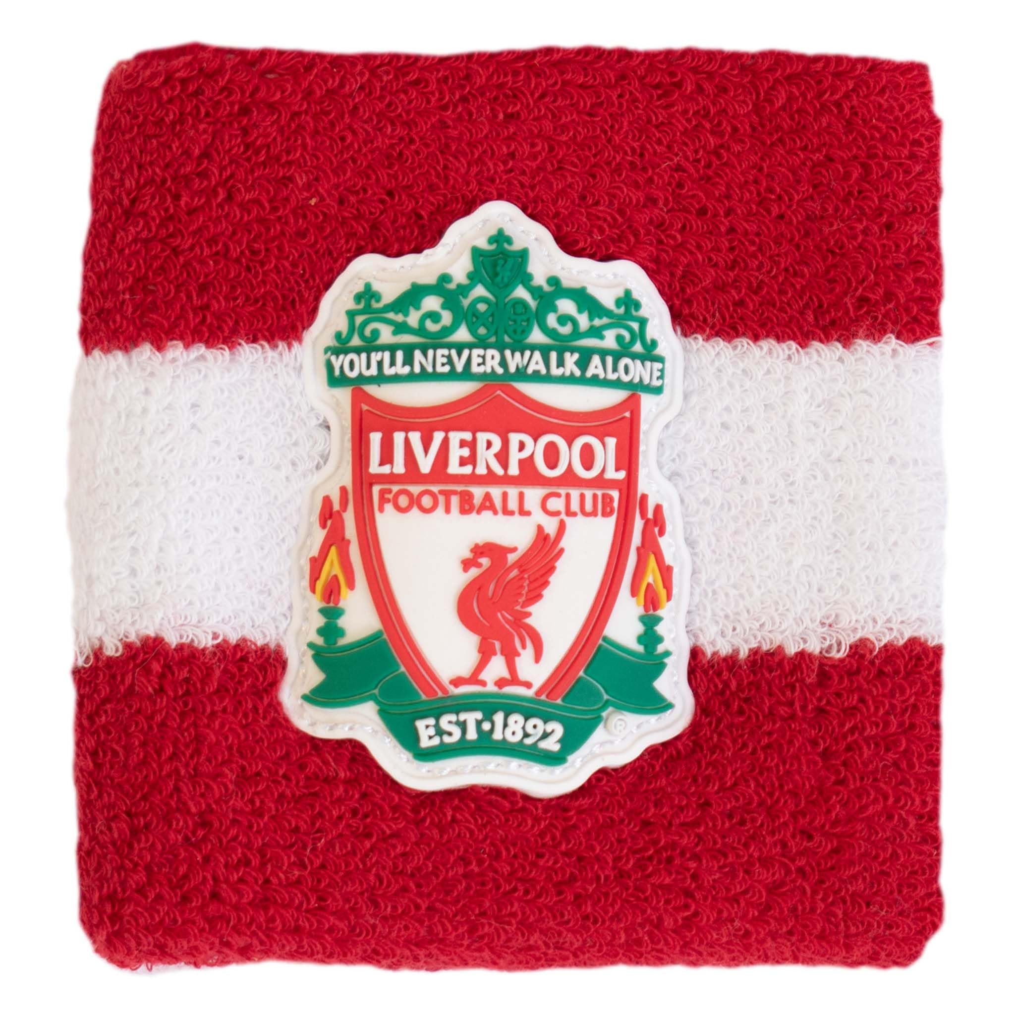Official Liverpool F.C. Cotton Wristbands - 2 Pack Sweatbands for Kids & Adults | Moisture Wicking Unisex Sports Bands for Football, Running, Gym, Tennis & Workout | Perfect for Fans, Athletes & Fitness Enthusiasts