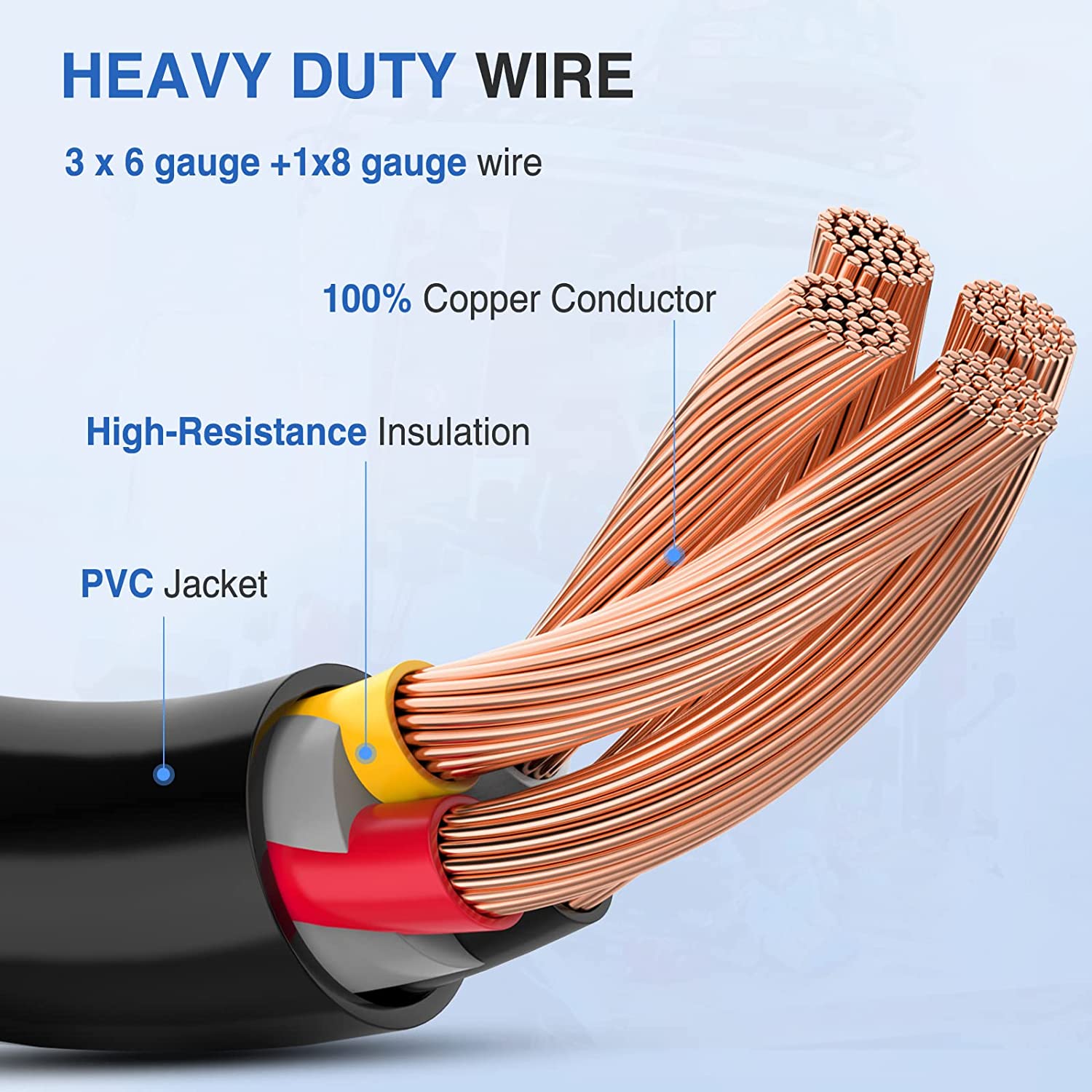 30AMP to 50AMP RV Generator Adapter Cord - 4 Prong Heavy Duty Power Converter for Camping, Outdoor & Emergency Use