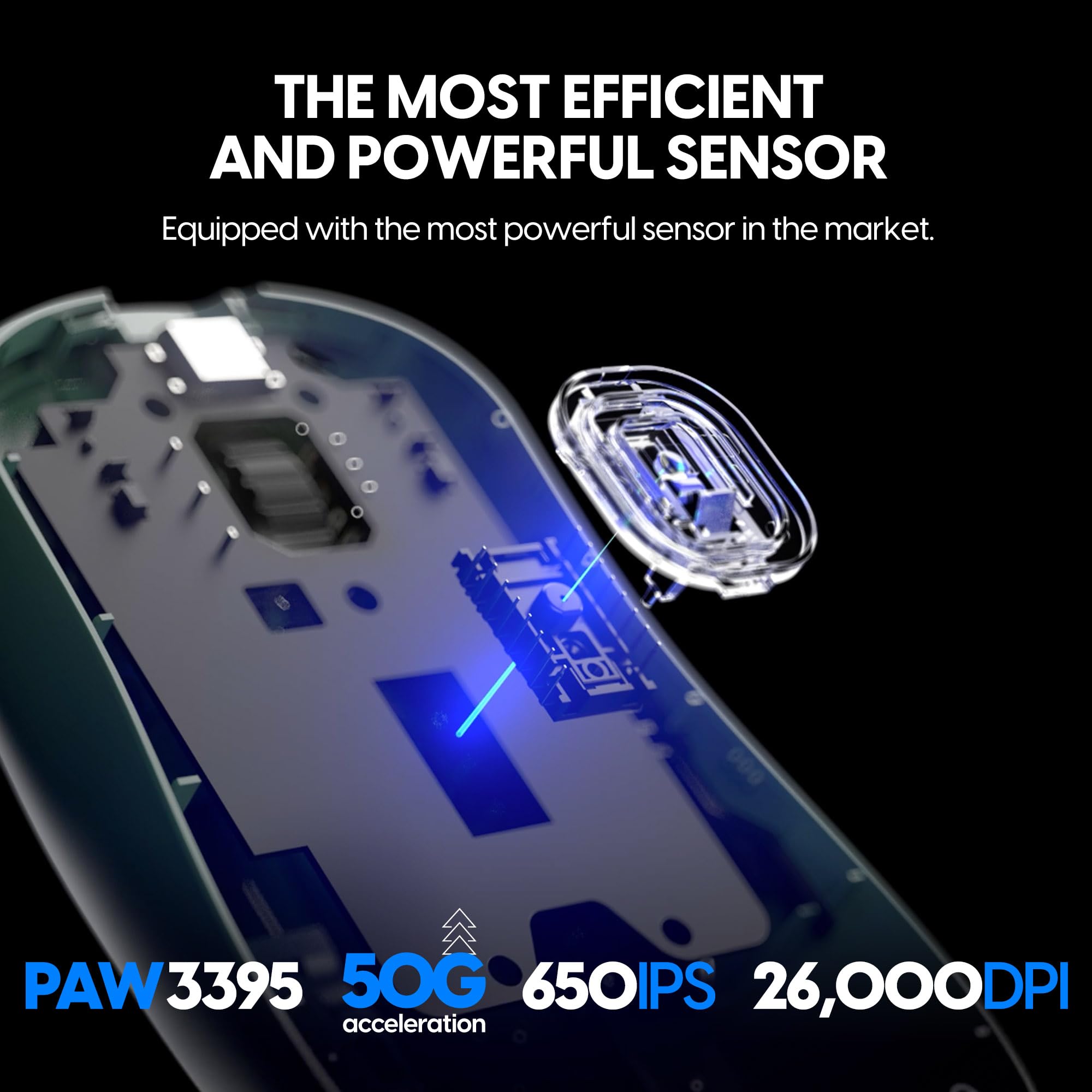 Pulsar Xlite V3 ES Wireless Gaming Mouse - 65g Lightweight, Right-Handed, OLED Display, 4K Dongle, 2.4GHz, 4K/8K Polling Rate, PAW3395 26K DPI Sensor, 100H Battery Life (Green) - Perfect for FPS, MOBA & Esports Gaming