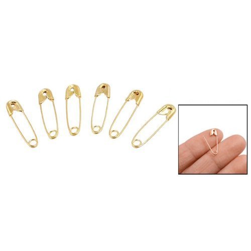 100pcs Gold Safety Pins - Small Metal Fasteners for Clothing, Sewing, DIY Crafts & Fabric Accessories - Secure & Durable Fastening Tool for Garments, Hats, Bags & More