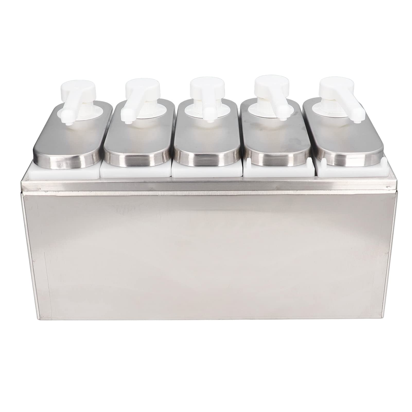 1L Sauce Dispenser Pump for Kitchen & Restaurant - Salad Dressing, Jam, Condiment Squeeze Bottle with Stable Base (5-Pack) - Perfect for BBQ, Buffets, and Food Service Stations