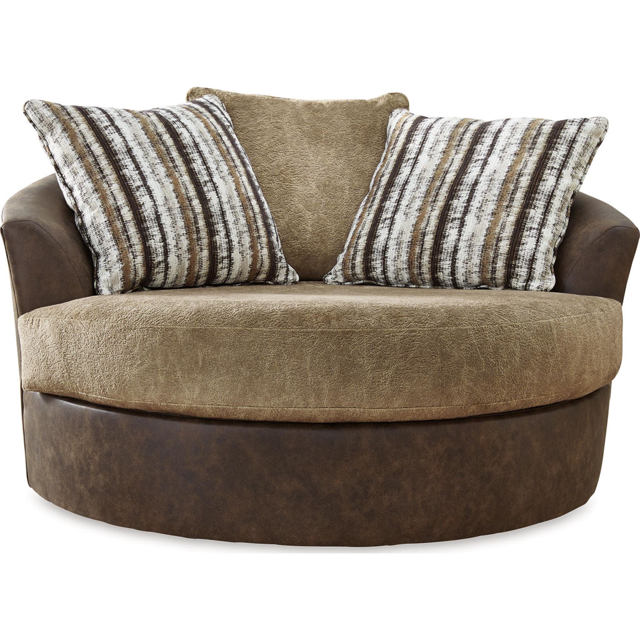 Alesbury Swivel Chair - 360 Degree Rotating Office Chair with Padded Seat, Ergonomic Design, Chocolate Brown - Perfect for Home Office, Study Room, or Workspace
