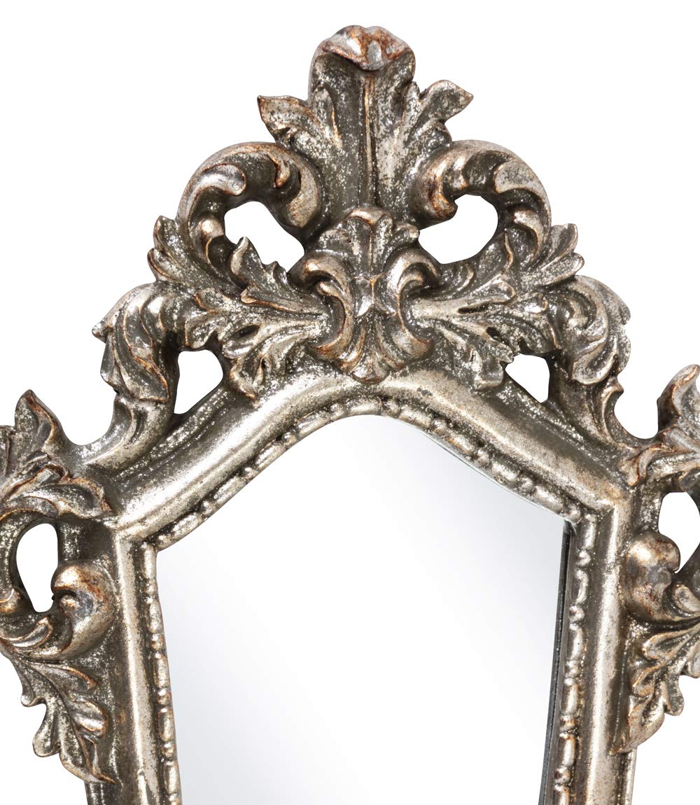 IMAX 52977-7 Loletta Victorian Inspired Mirror Set of 7 - Elegant Silver Wall Decor for Living Room, Bedroom & Entryway