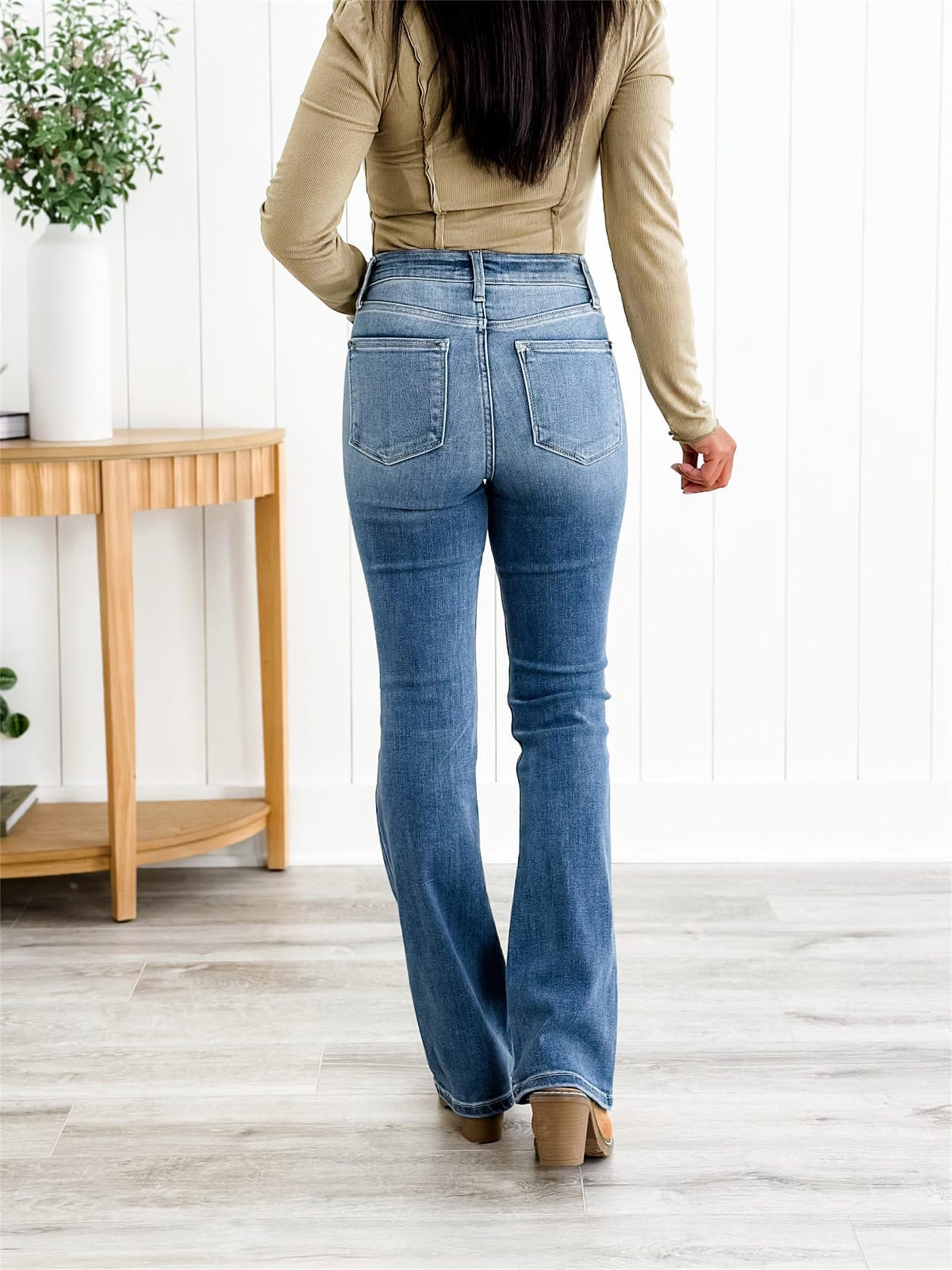 GERRIT Holy Grail Tummy Control Bootcut Jeans for Women - High Waisted Stretchy Denim Pants - Perfect for Work, Casual Wear & Night Out